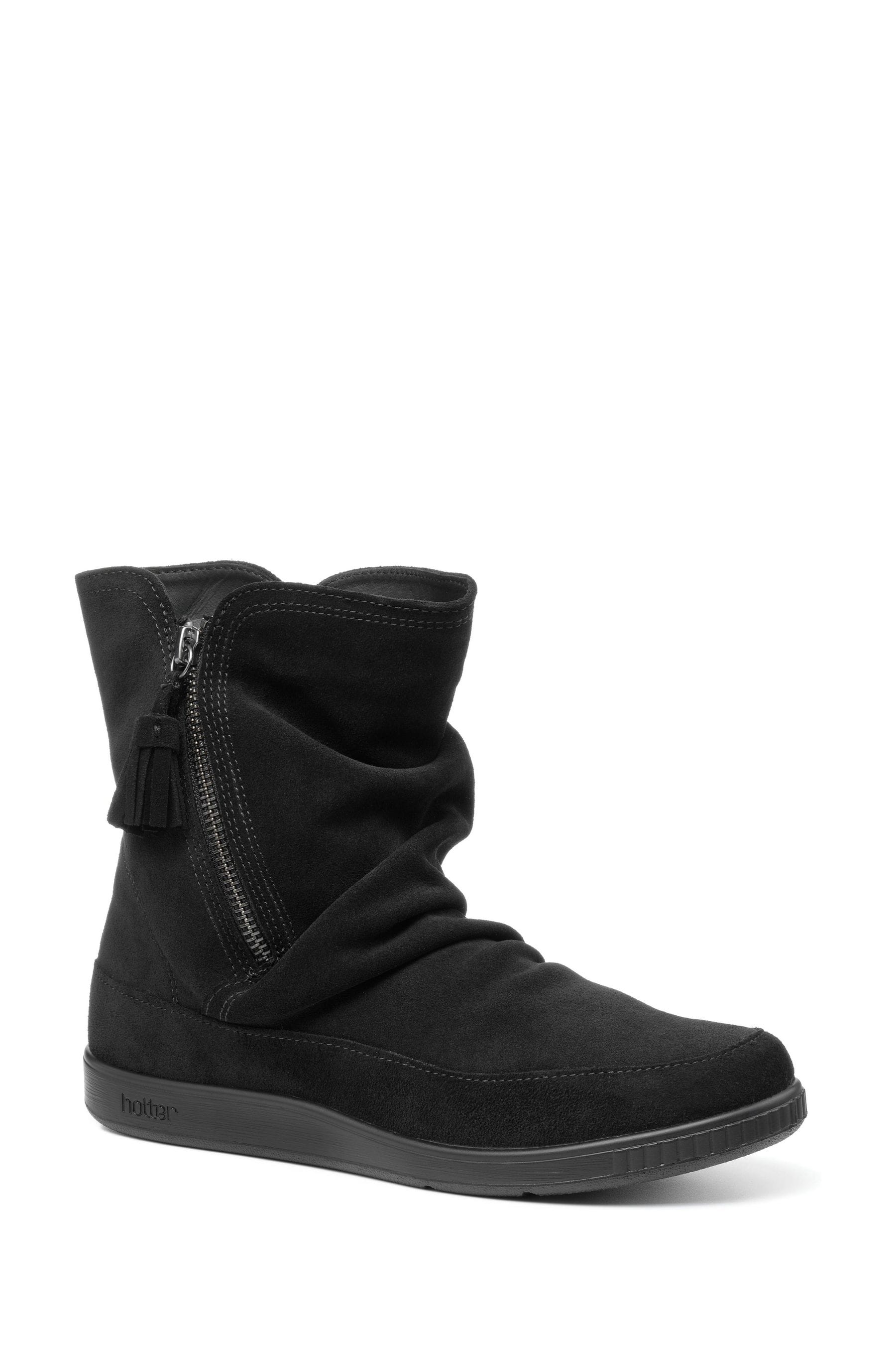 Buy Hotter Black Regular Fit Pixie III Zip Fastening Boots from the Next UK online shop
