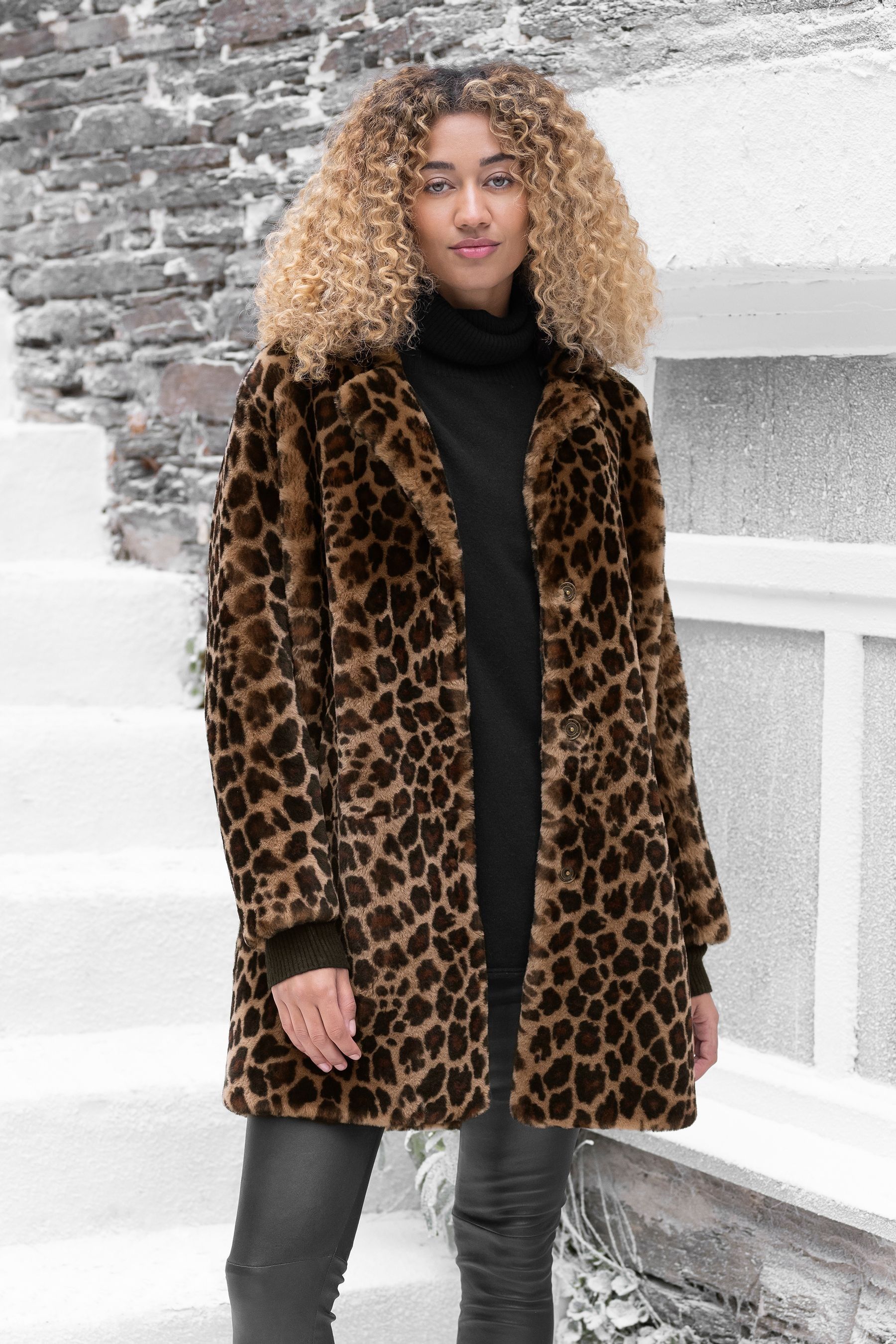 Buy Celtic Co. Animal Leopard Print Sheepskin Coat from the Next UK online shop