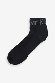 Calvin Klein Black Logo Quarter Socks 3 Pack - Image 4 of 5