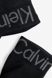 Calvin Klein Black Logo Quarter Socks 3 Pack - Image 5 of 5
