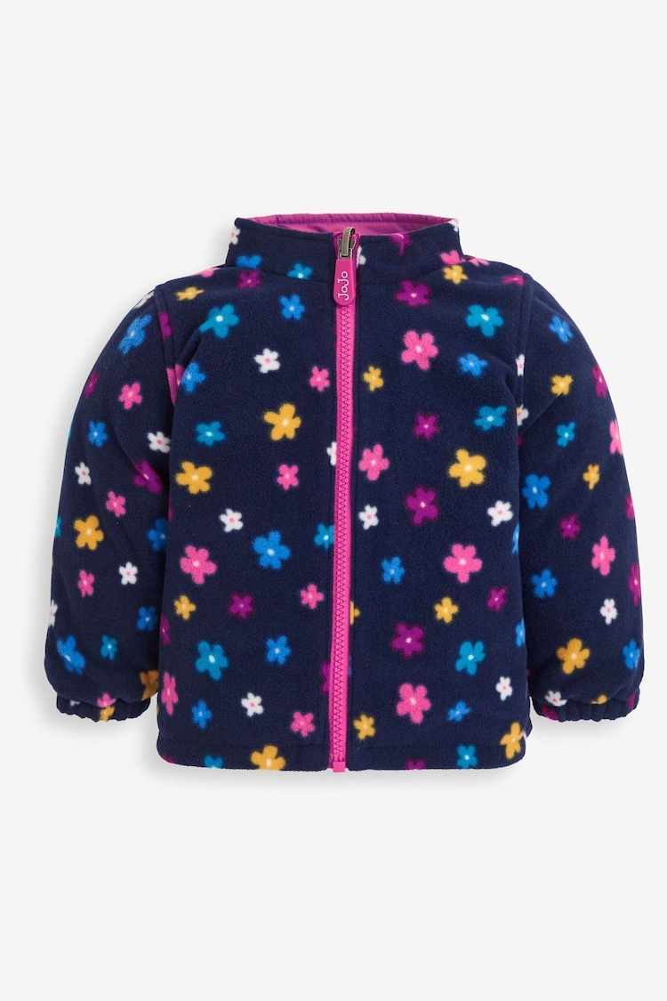 JoJo Maman Bébé Pink Blossom 4-in-1 Waterproof Polarfleece Jacket - Image 2 of 10