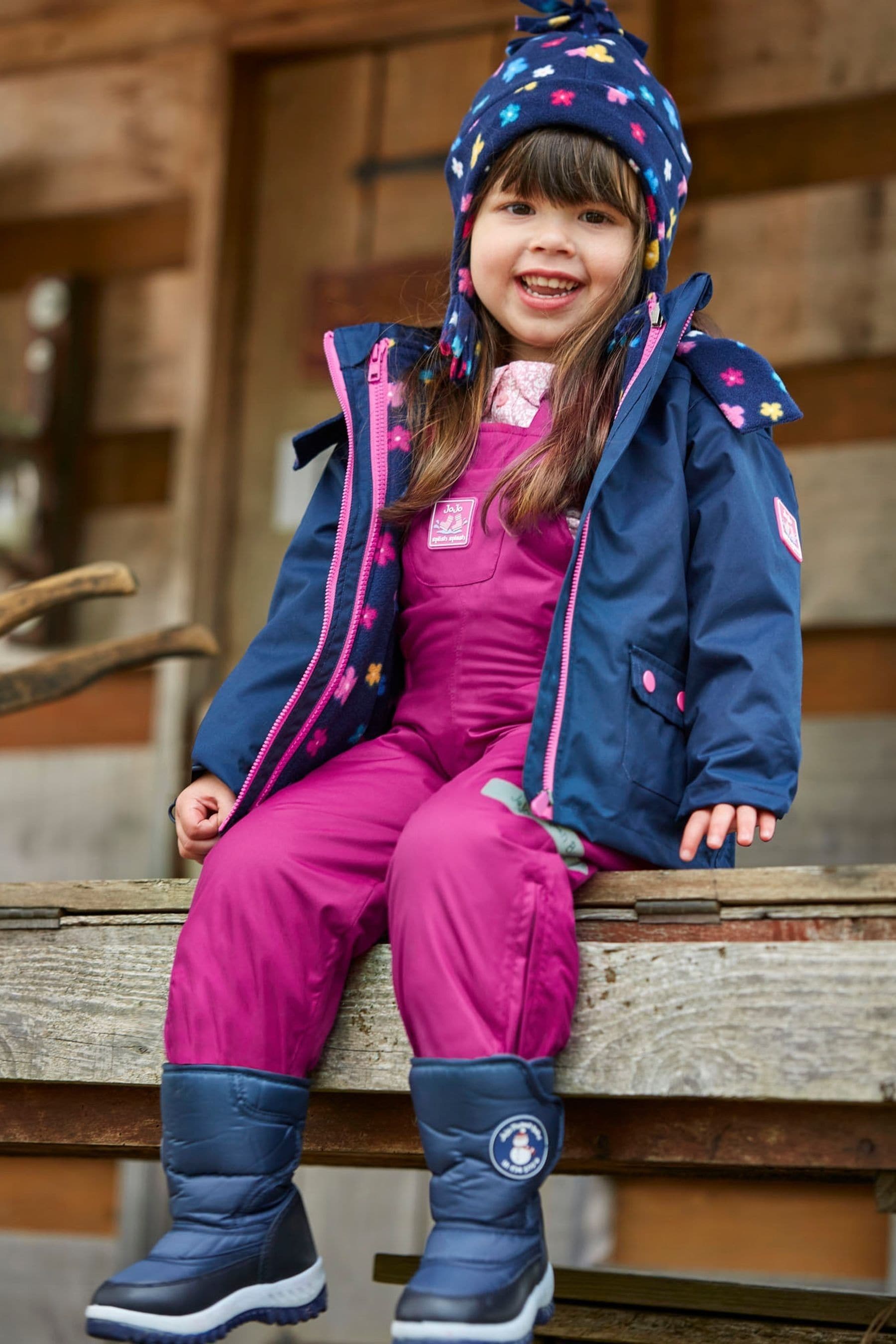 Buy JoJo Maman Bebe Pink Blossom 4 in 1 Waterproof Polarfleece Jacket from the Next UK online shop