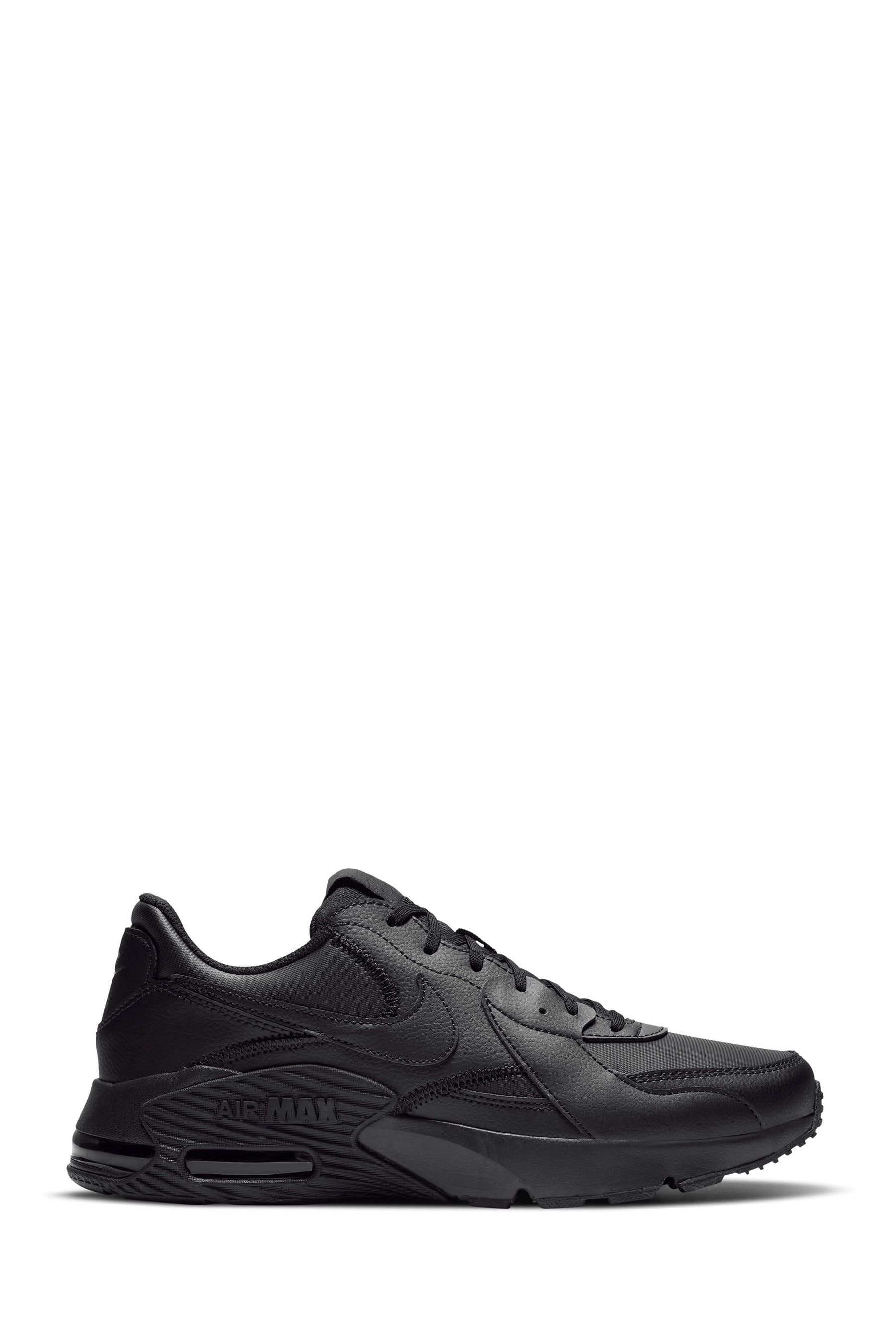 Nike black leather trainers mens clearance
