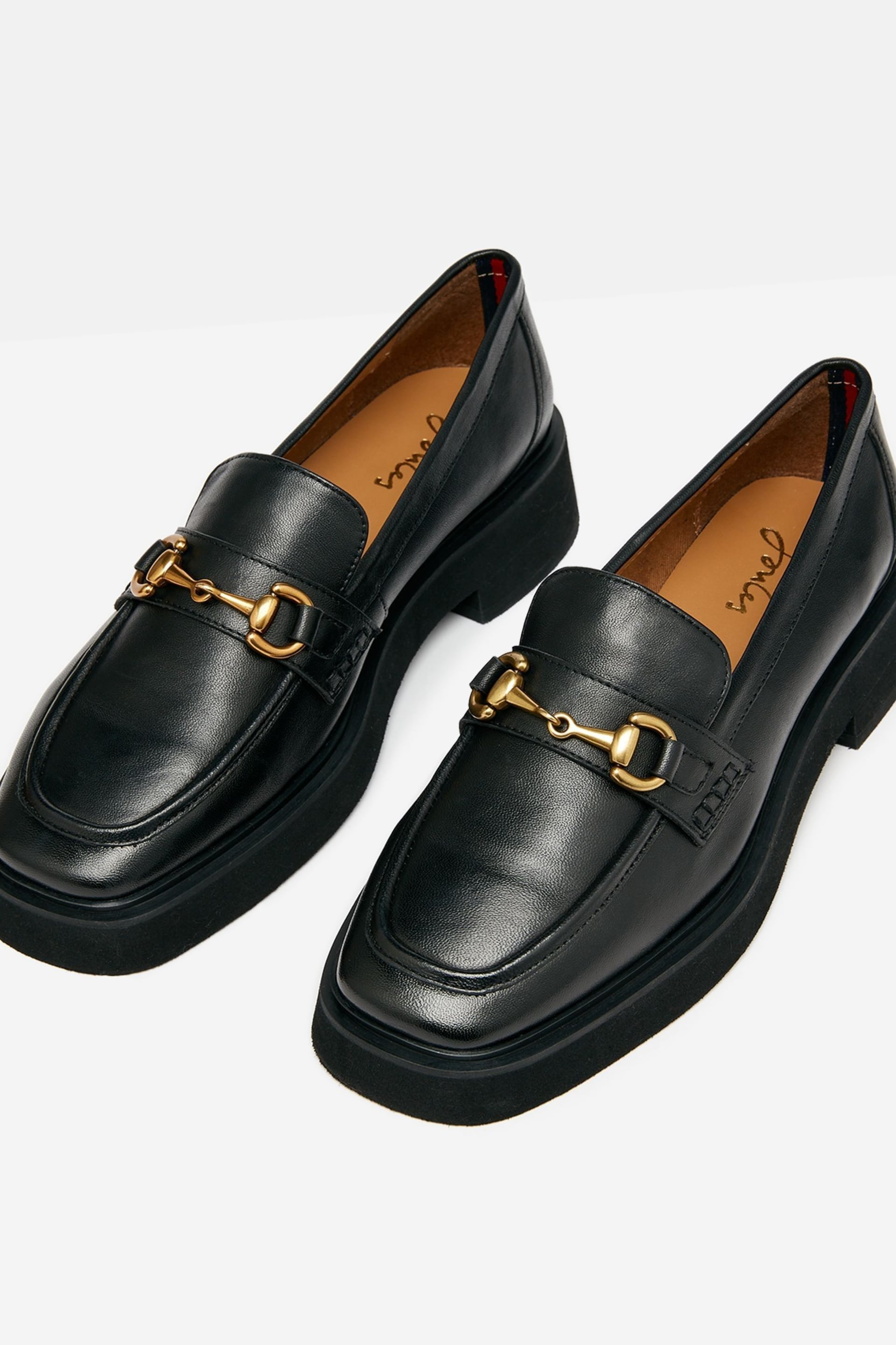 Joules Marnie Black Chunky Loafers - Image 3 of 6