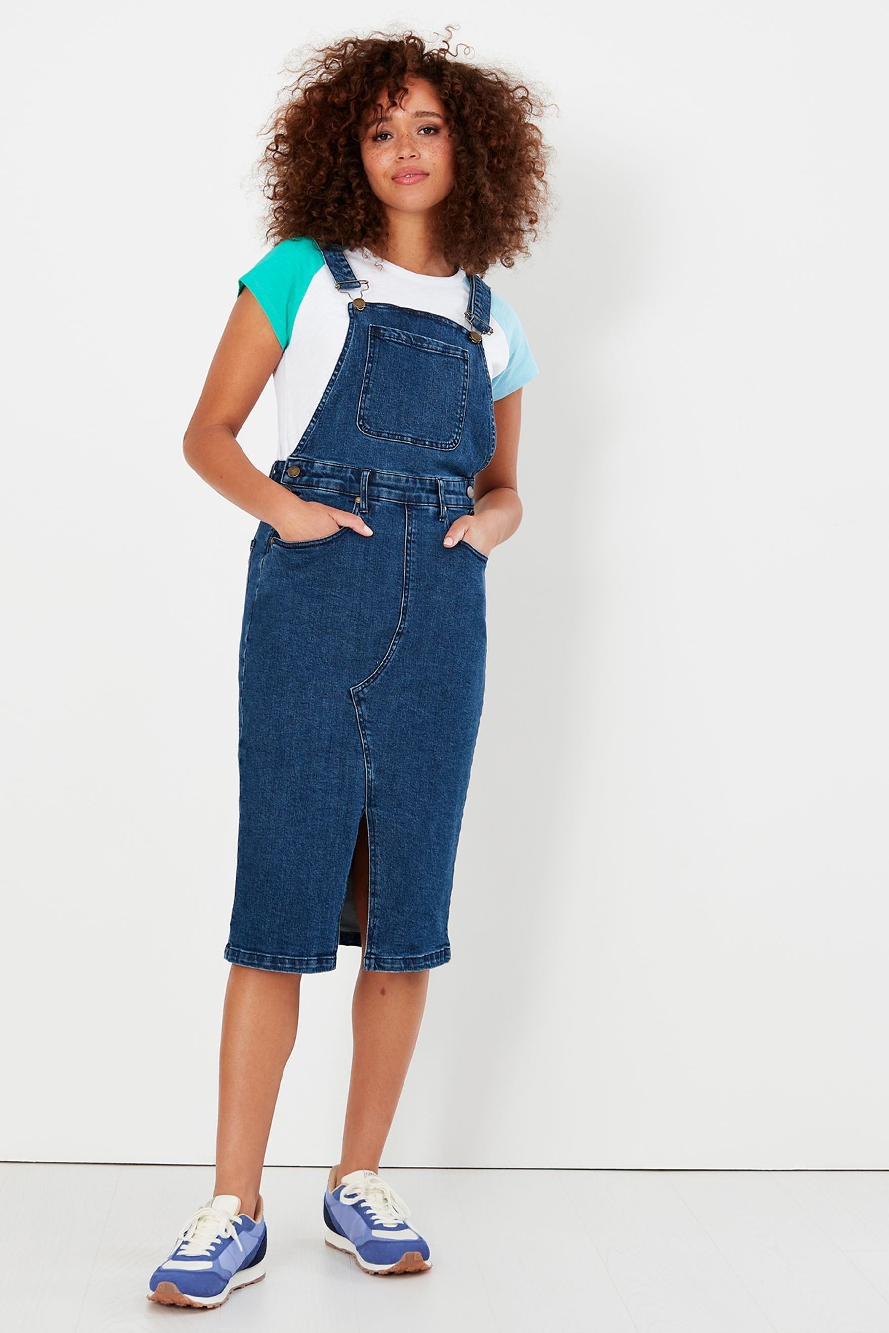 Buy Joules Blue Rosia Dungaree Dress from Next Ireland