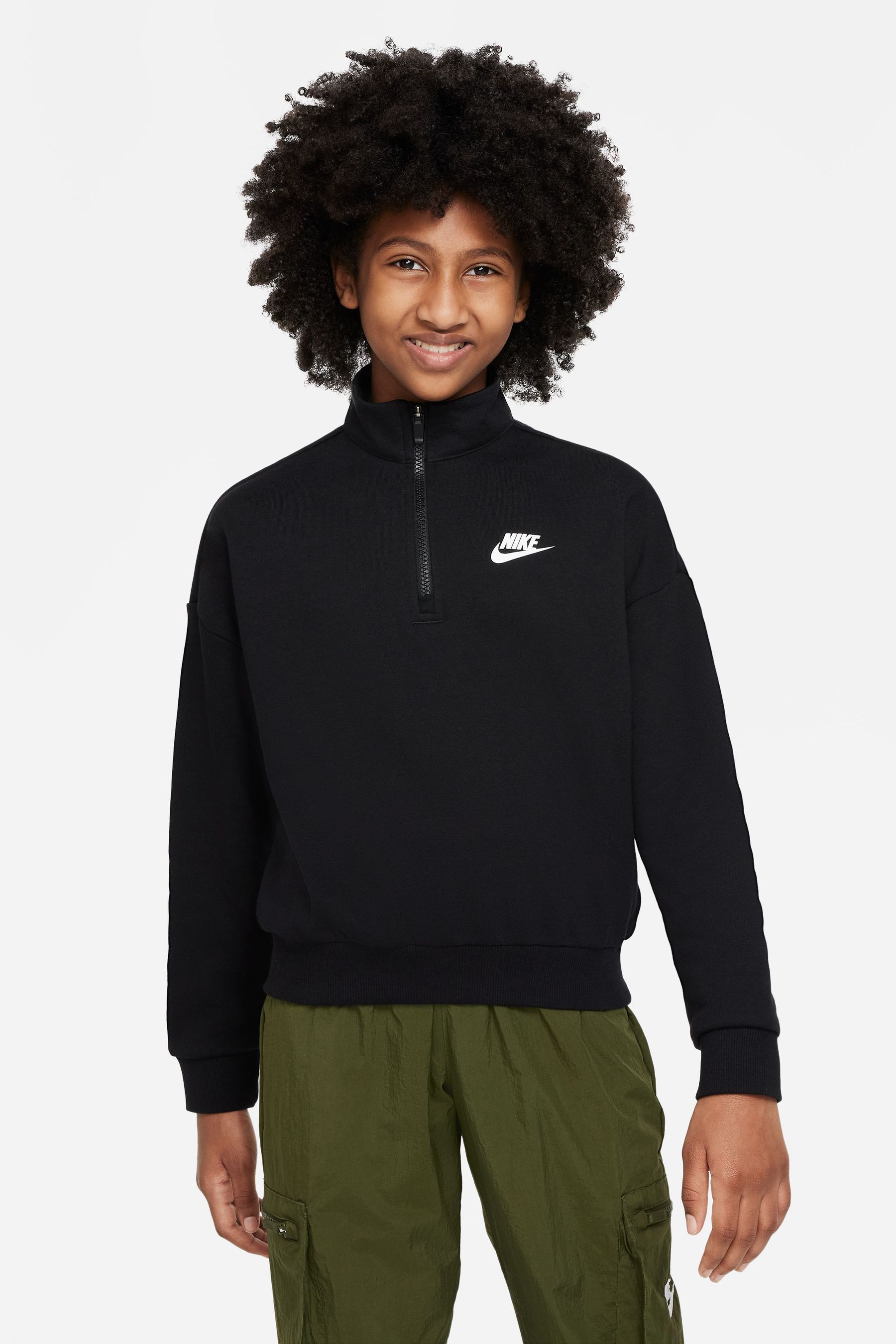 Nike half zip club hoody store
