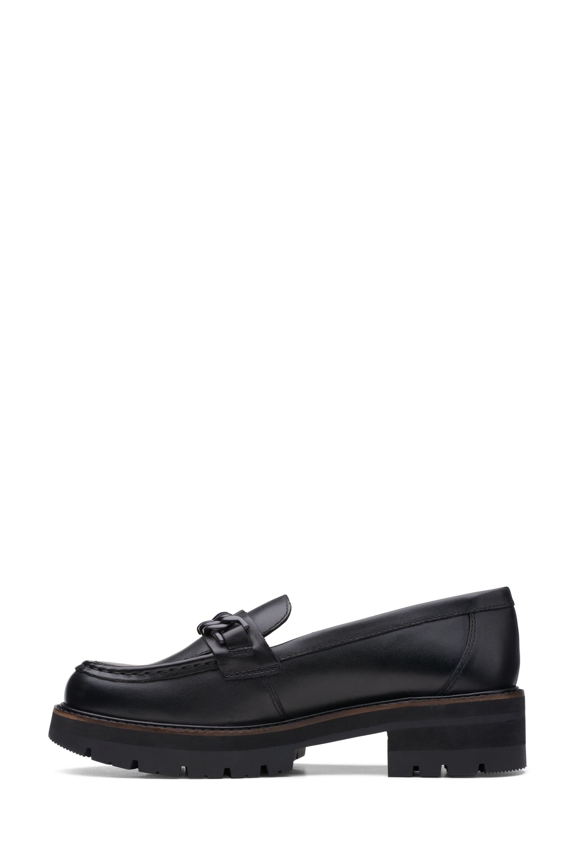 Clarks Black Leather Orianna Edge Loafer Shoes - Image 2 of 7