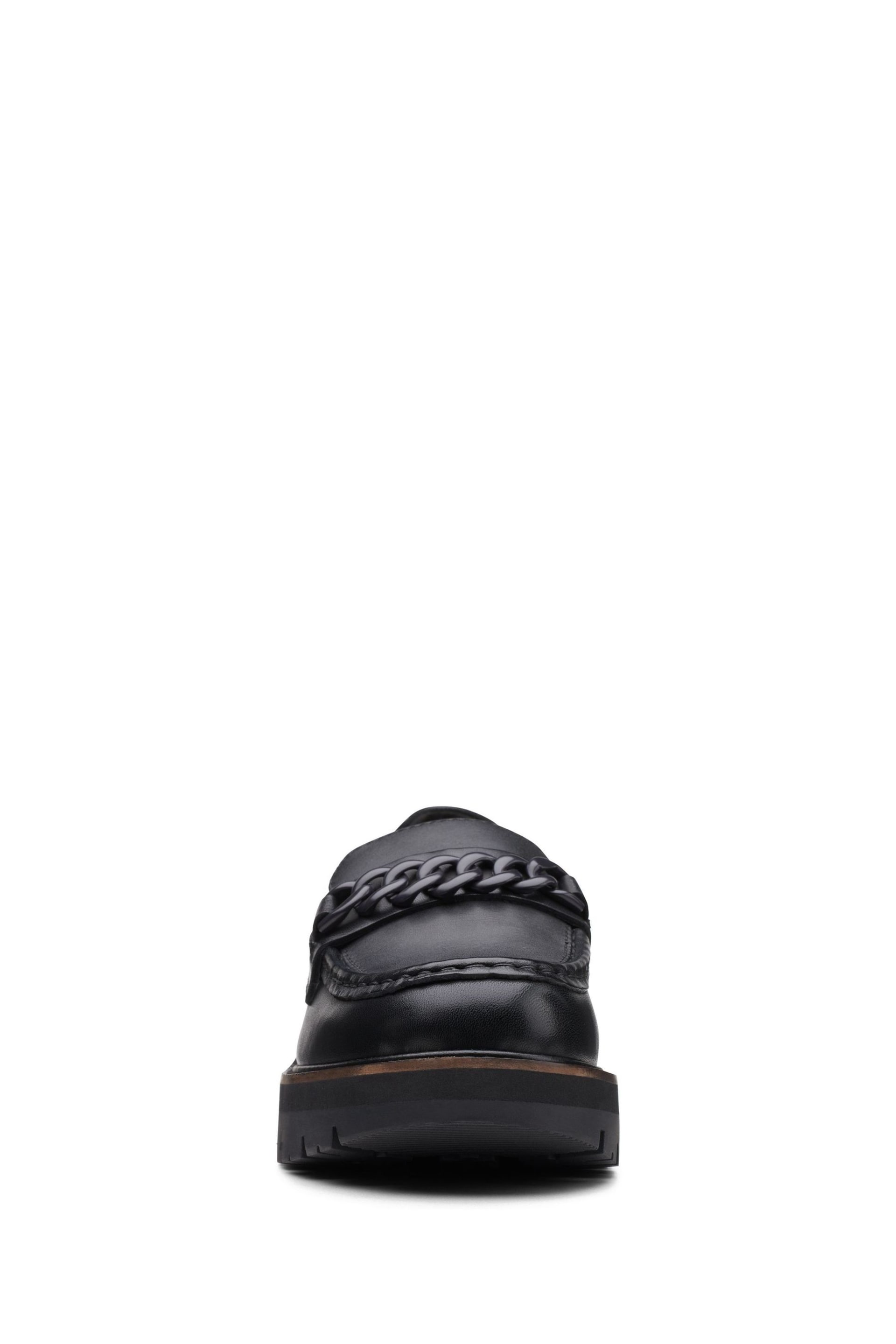 Clarks Black Leather Orianna Edge Loafer Shoes - Image 5 of 7