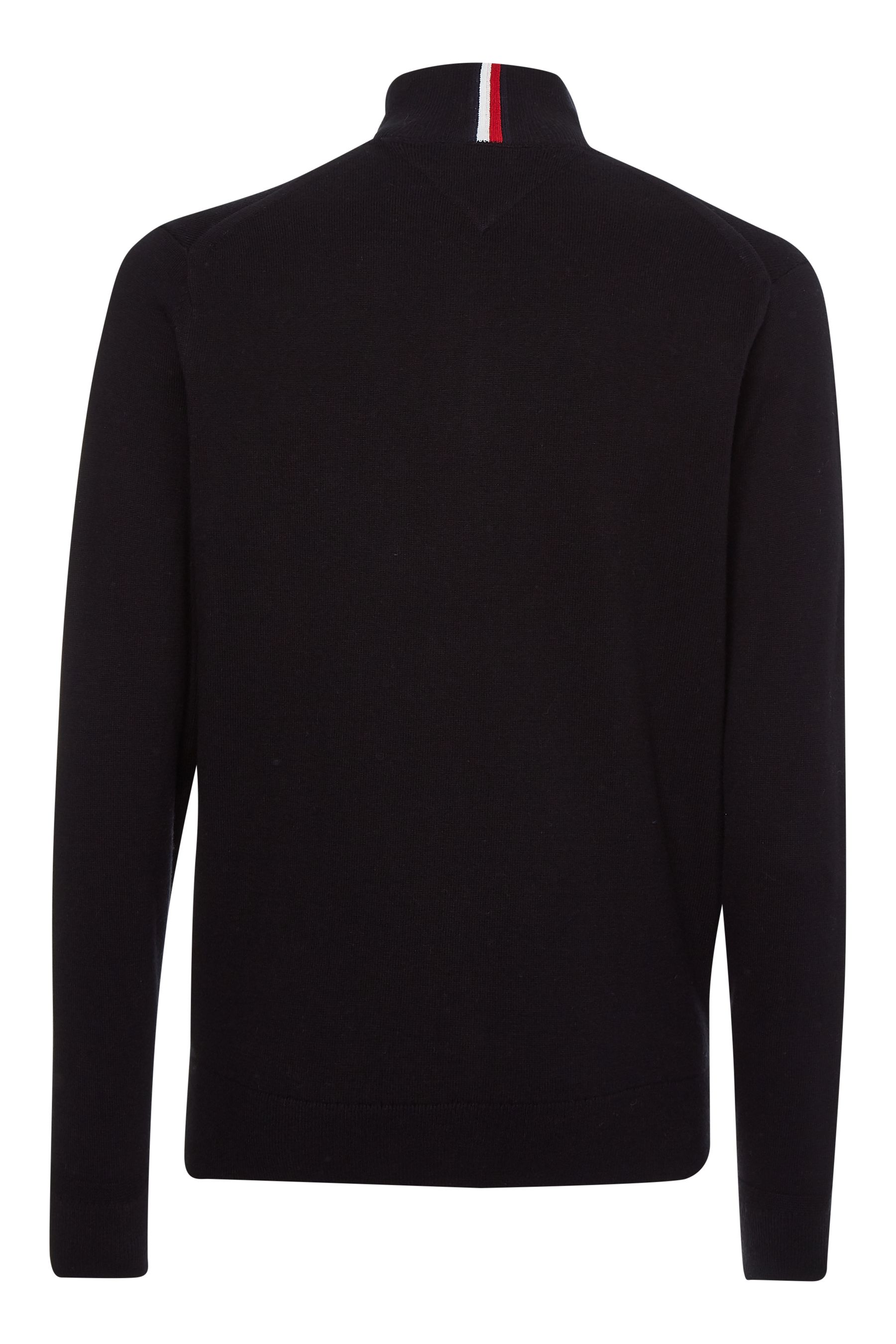 Buy Tommy Hilfiger Black Half Zip Cotton Blend Jumper With Cashmere from Next Canada