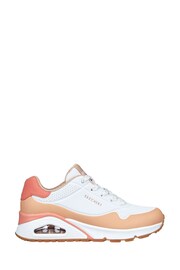 Skechers White Uno Pop Colour Fun Womens Trainers - Image 1 of 5