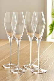 Clear Nova Flute Glasses Set of 4 Prosecco Flute Glasses - Image 4 of 4