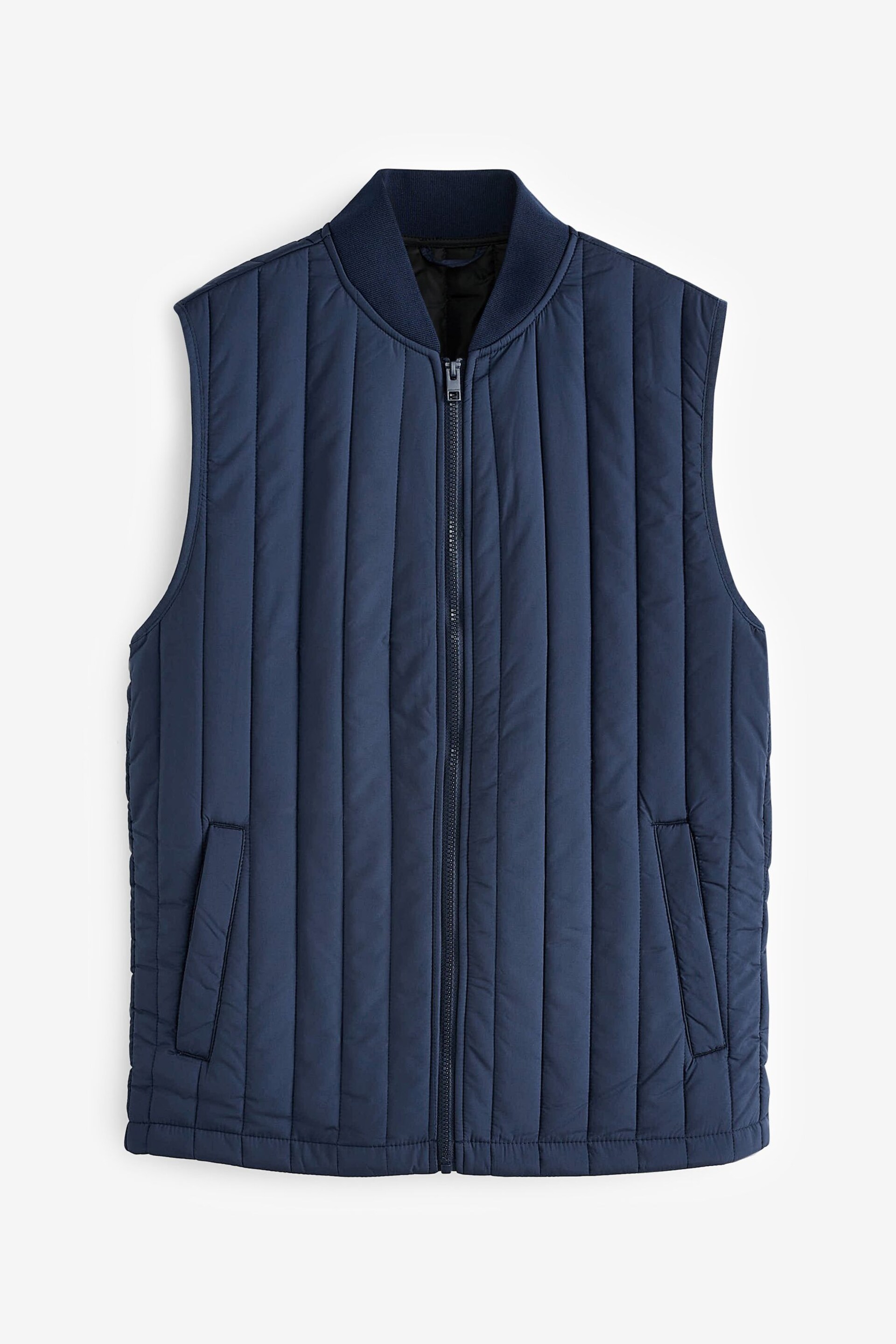 JACK & JONES Blue Lightweight Quilted Padded Gilet - Image 7 of 7