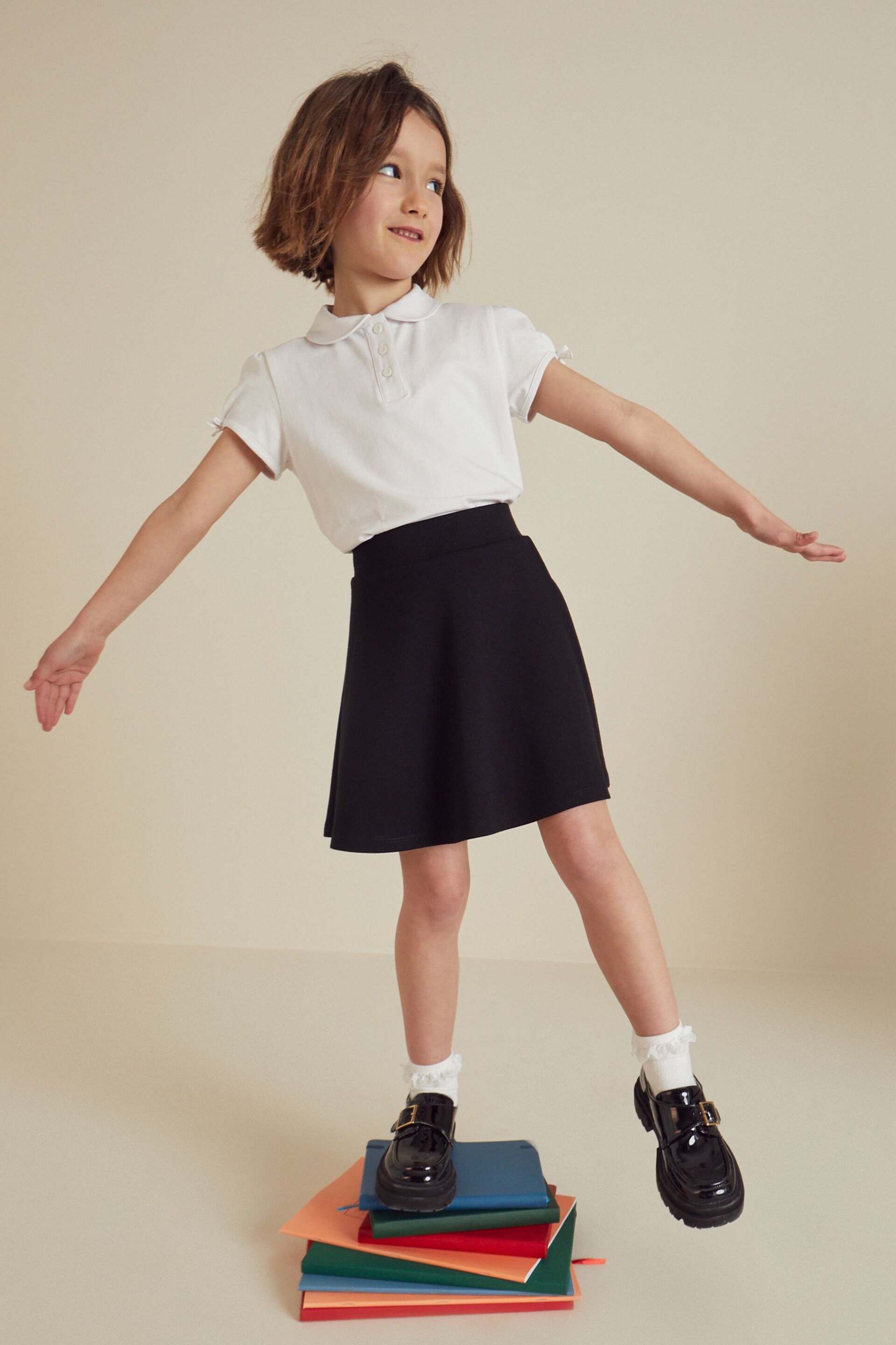 Black Pull-On Skort with Jersey Stretch (3-17yrs) - Image 2 of 7