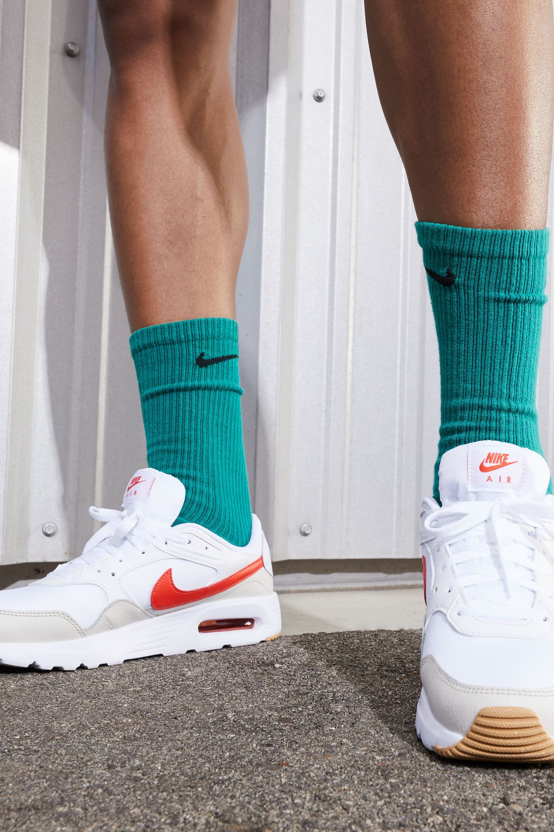 Buy Nike White Red Air Max SC Trainers from Next Luxembourg