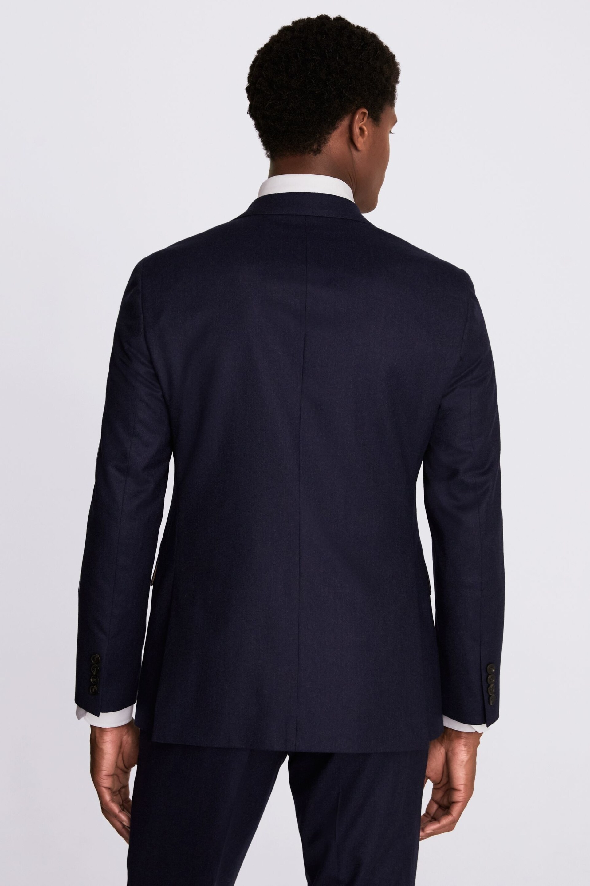 MOSS x Barberis Blue Tailored Fit Suit Jacket - Image 3 of 7