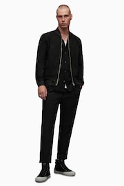 AllSaints Black Ronan Bomber Jacket - Image 3 of 6