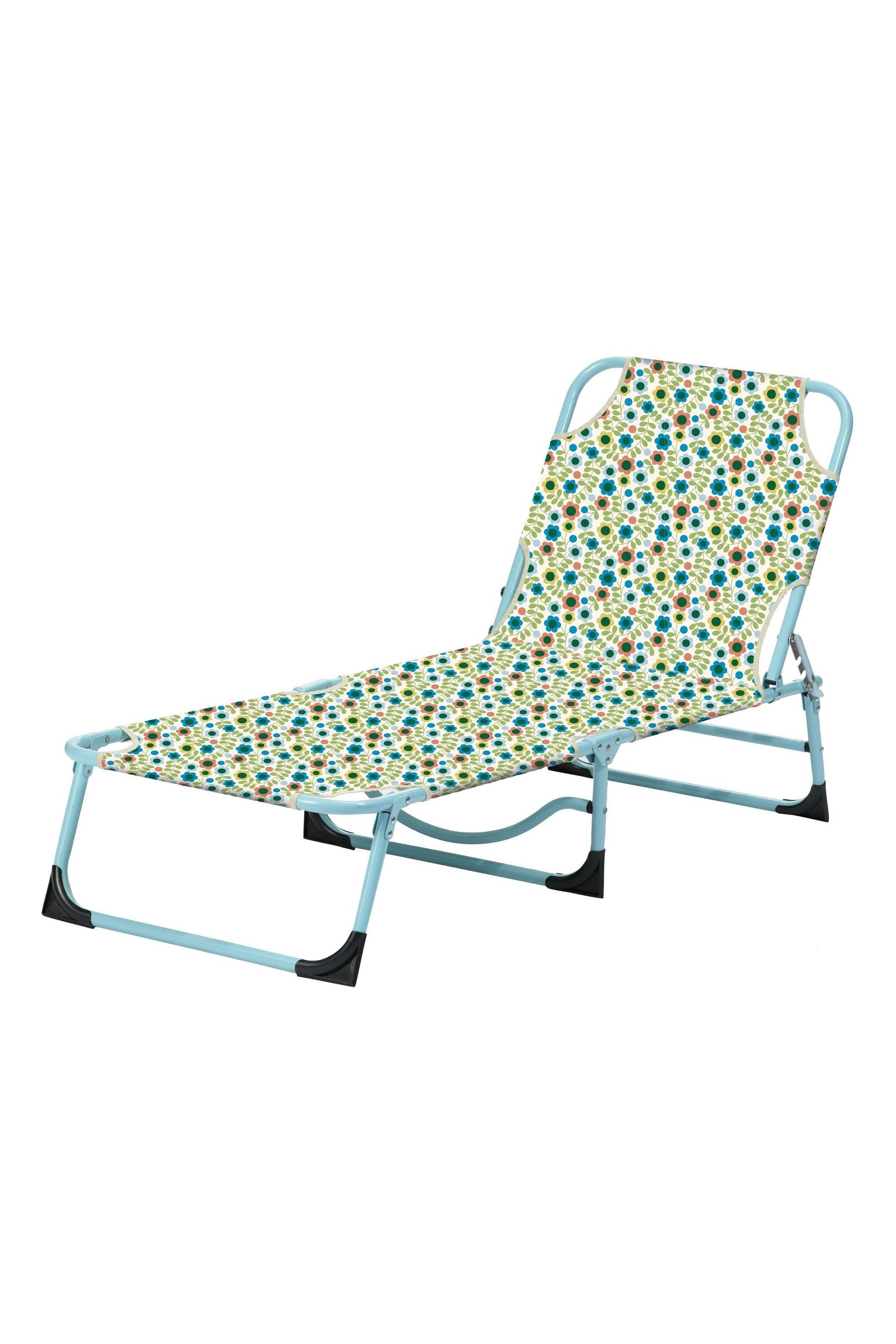Buy Regatta Green Orla Kiely Folding Sun Lounger from Next Luxembourg