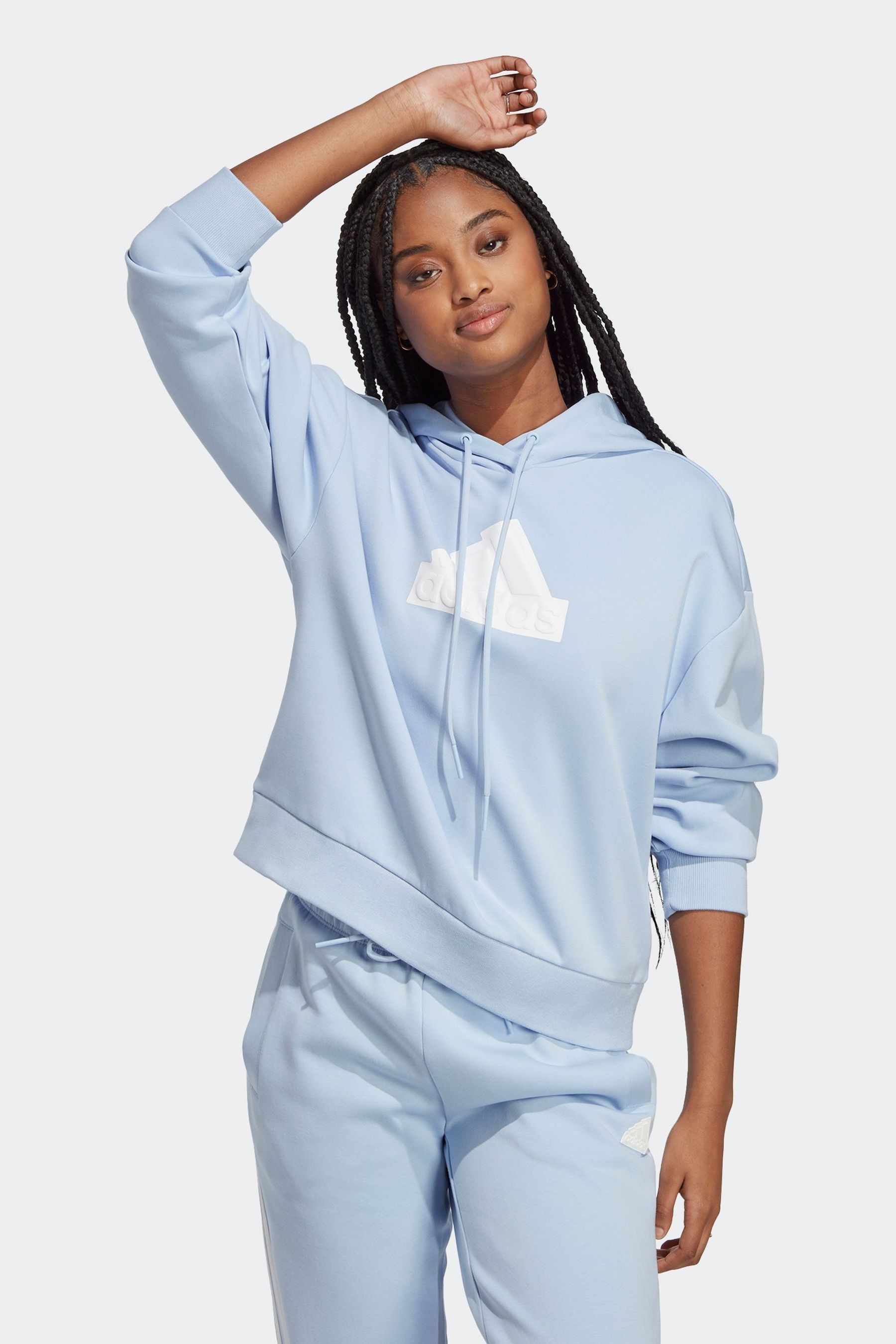 Buy adidas Blue Future Icons Badge Of Sport Hoodie from Next Luxembourg