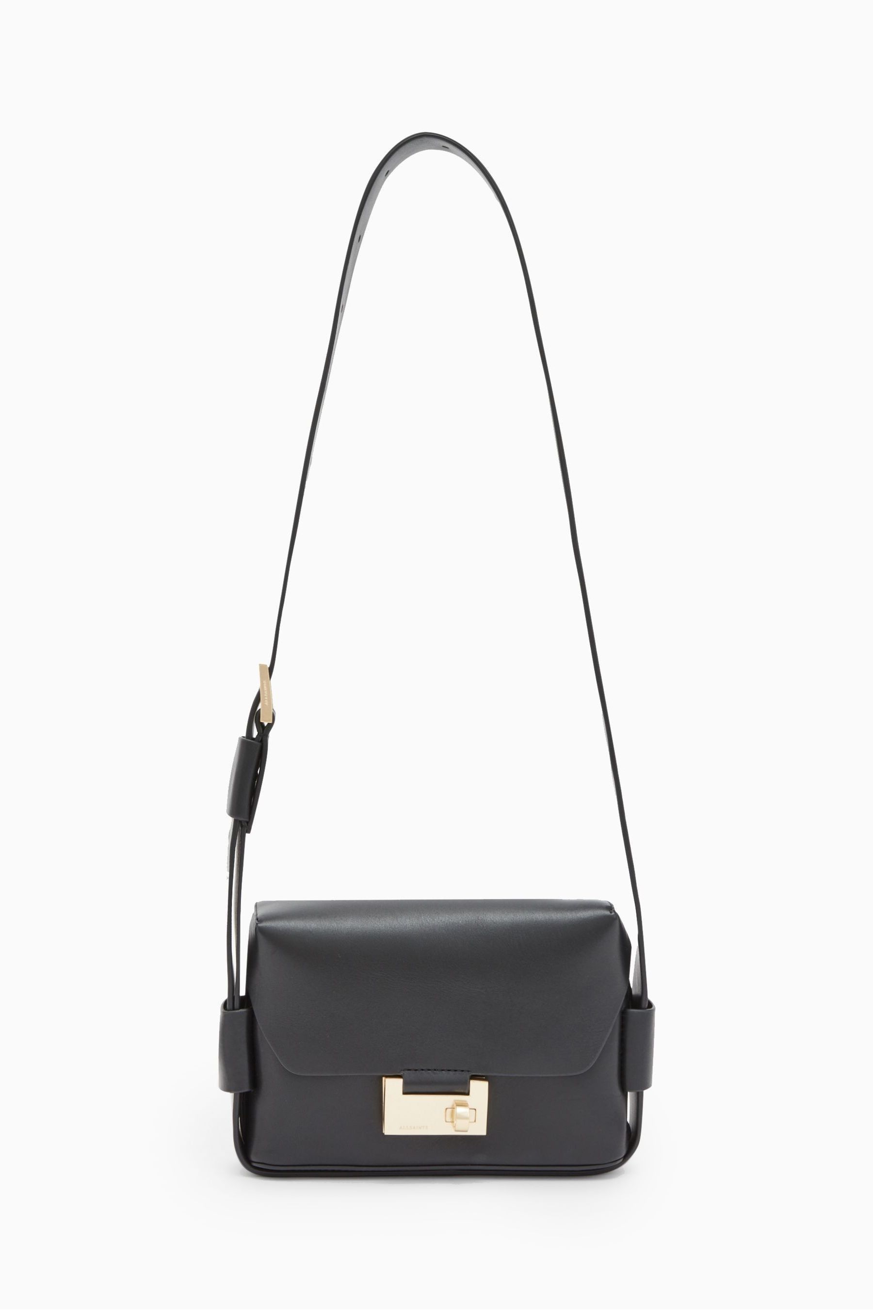 All saints black crossbody bag hot sale