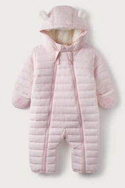 The White Company Bear Ears Quilted Toddler Pramsuit - Image 1 of 3