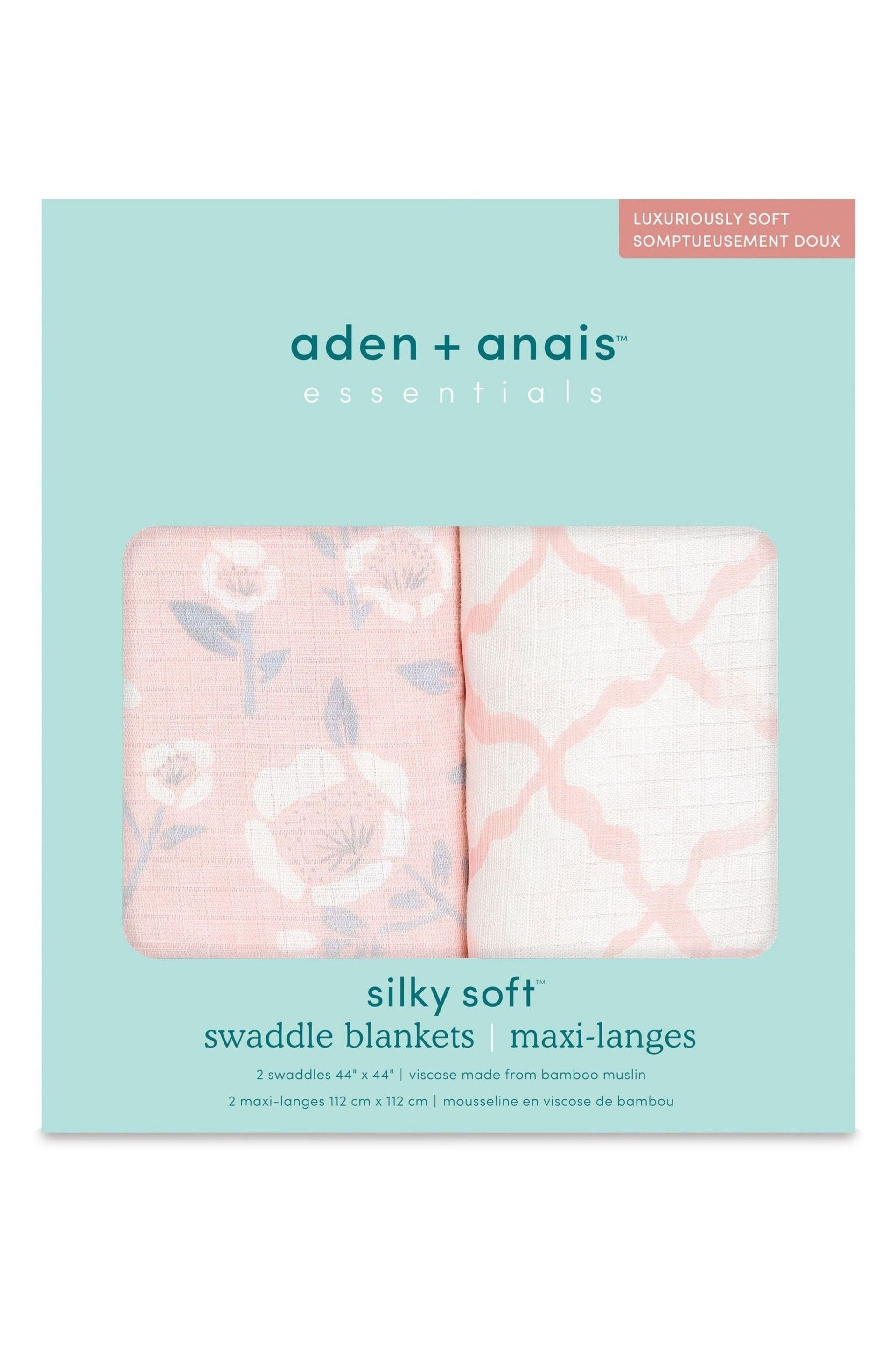 aden + anais essentials Silky Soft Muslin Blankets 2 Pack Stencil - Image 1 of 8