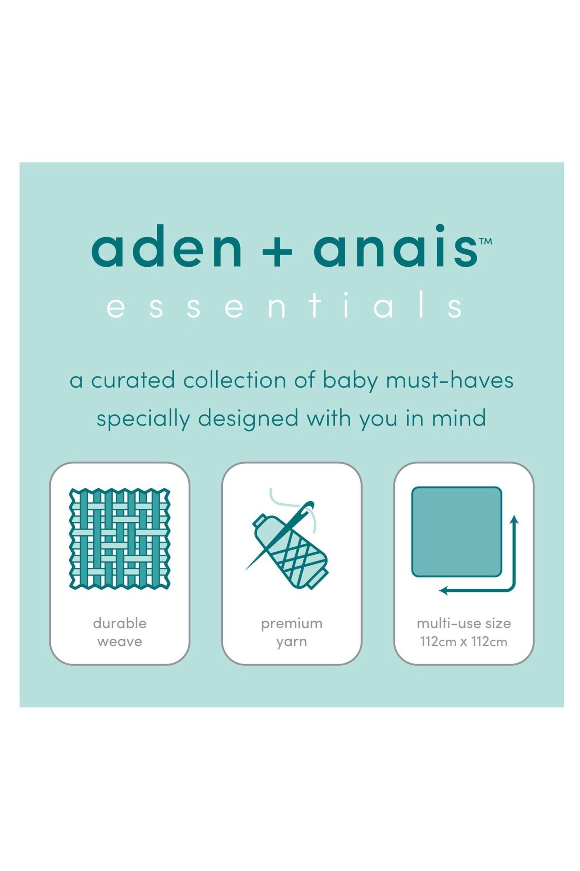 aden + anais essentials Silky Soft Muslin Blankets 2 Pack Stencil - Image 8 of 8