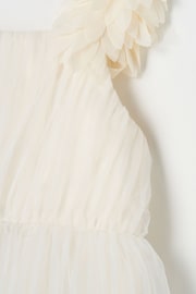 Angel & Rocket Ivory White Petal Shoulder Valerie Dress - Image 6 of 6