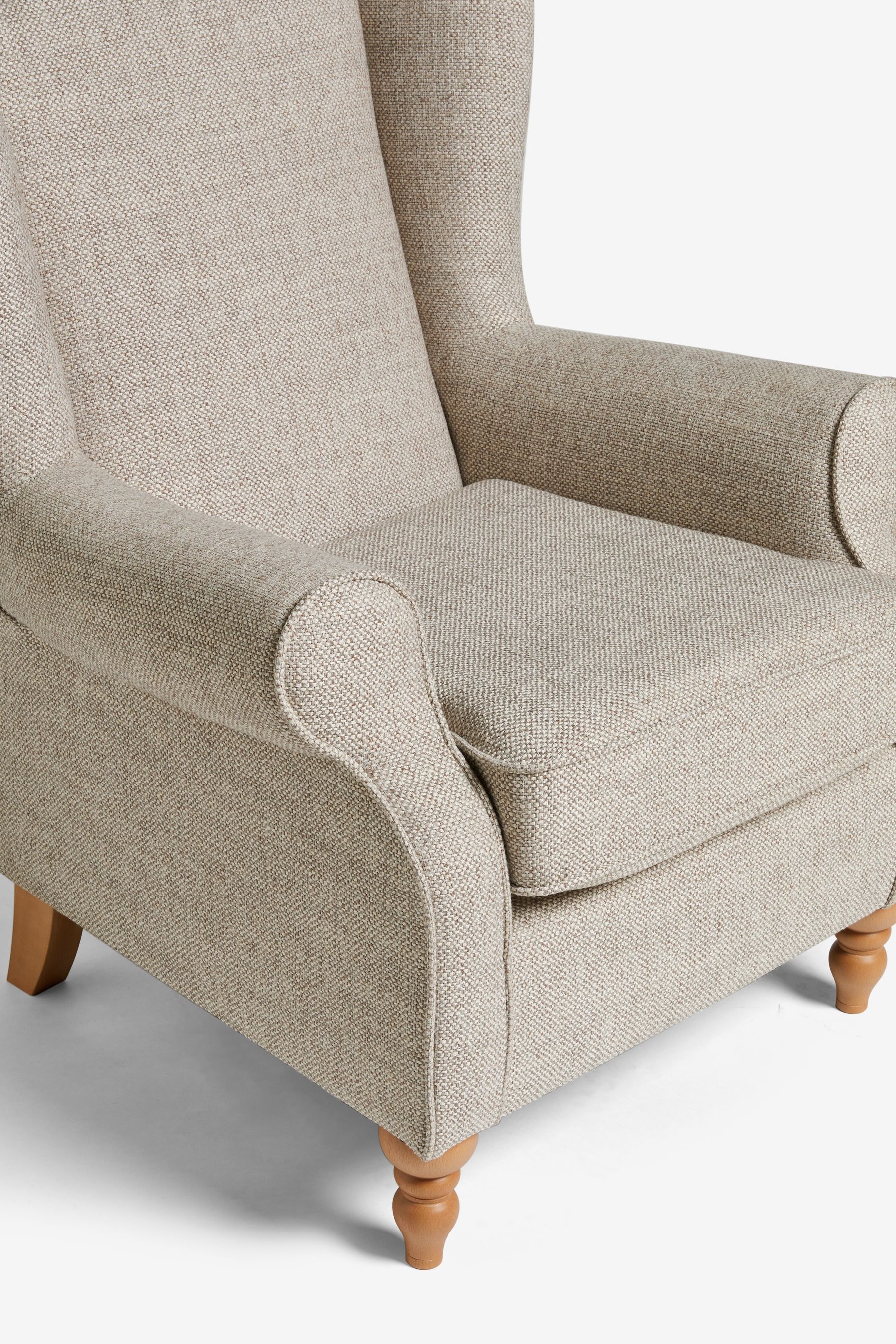 Buy Chunky Weave Mid Natural Sherlock Highback Armchair from the Next UK online shop