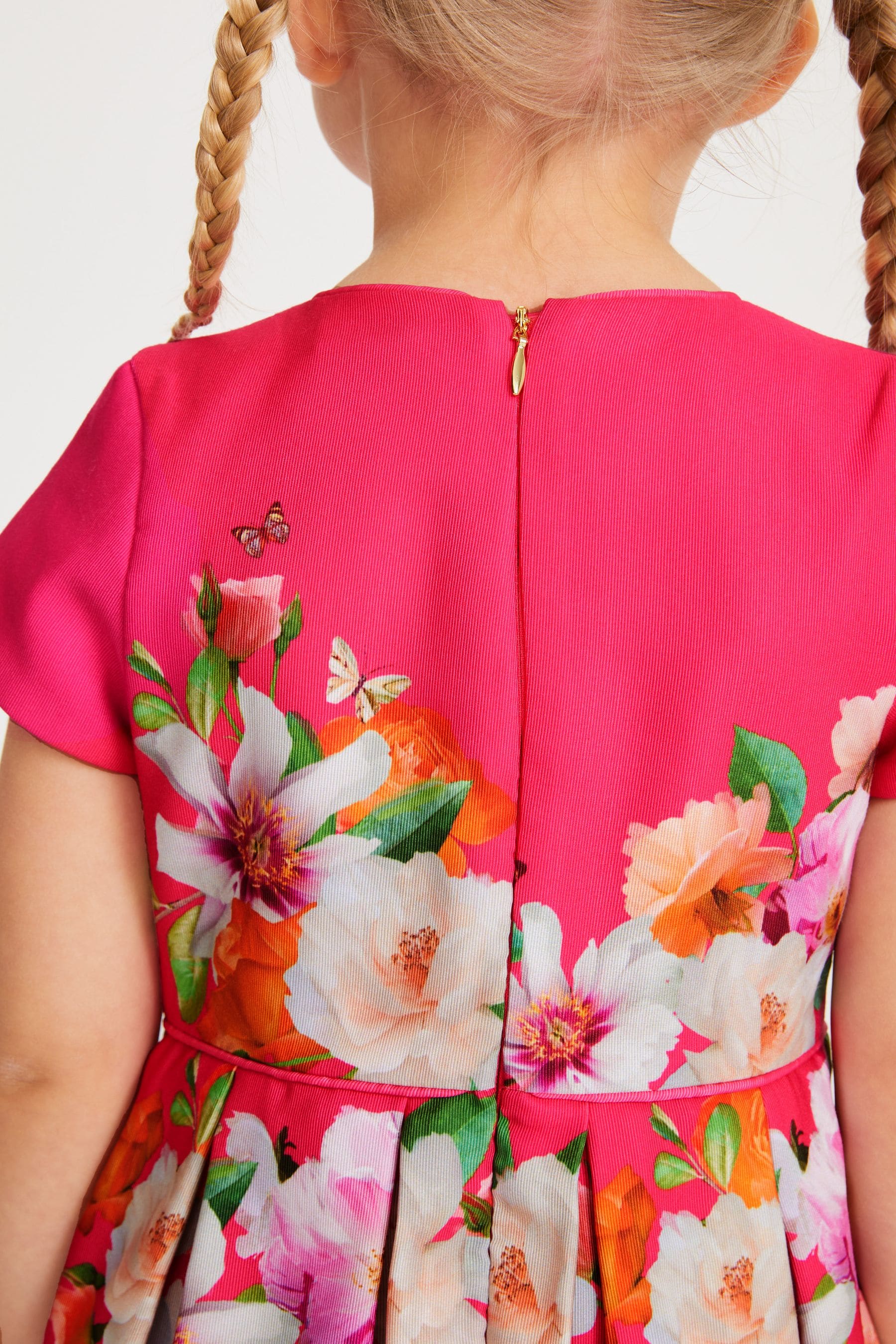 Buy Baker by Ted Baker Pink Floral Ottoman Dress from Next Luxembourg