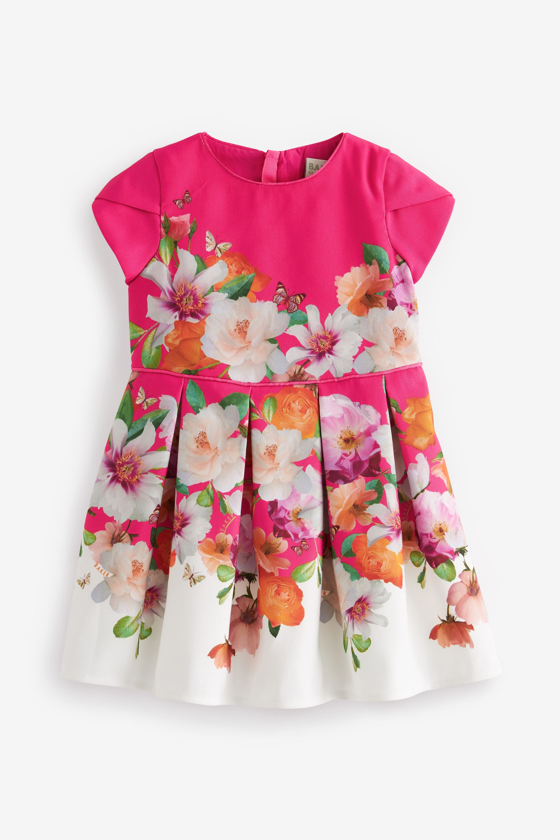 Buy Baker by Ted Baker Pink Floral Ottoman Dress from Next Luxembourg