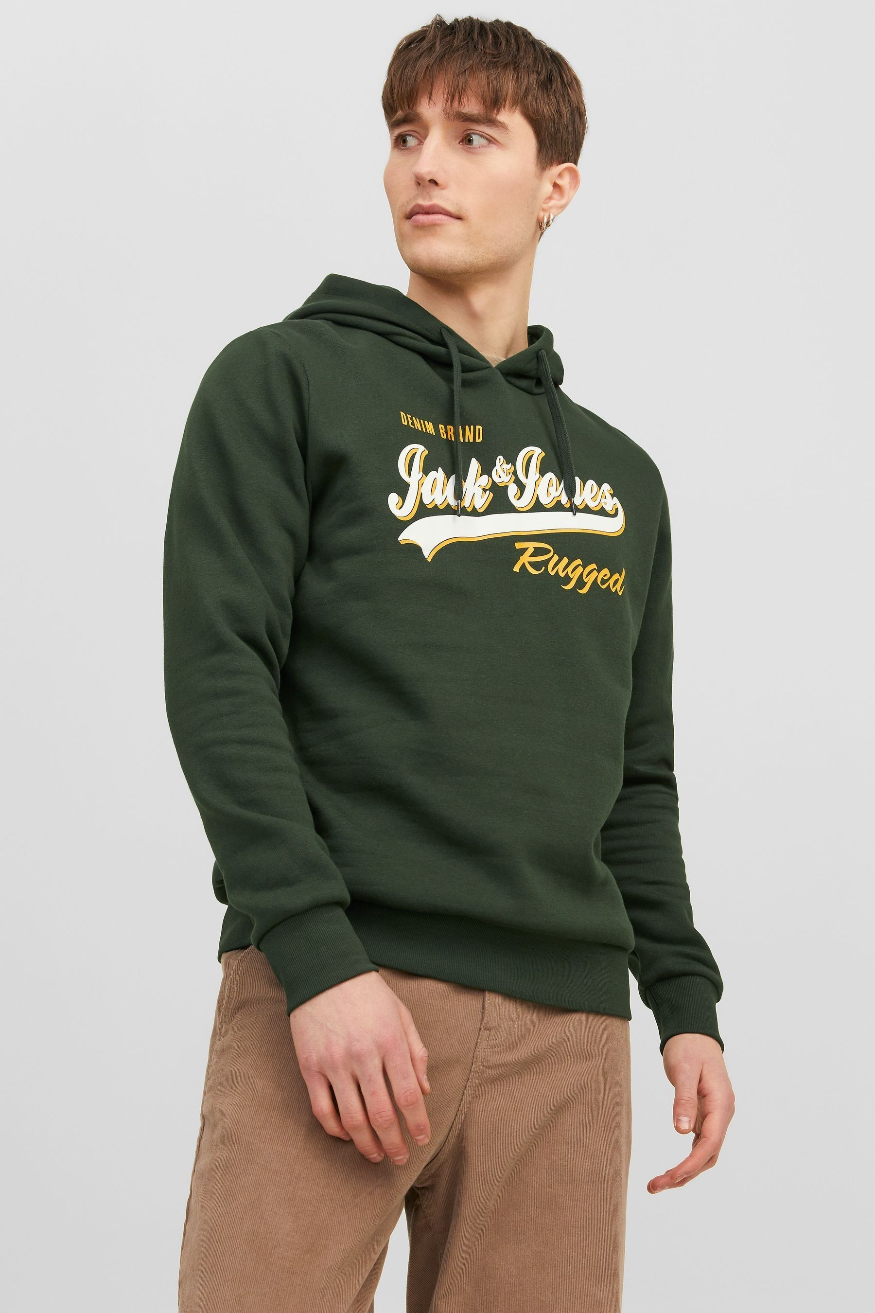 Jack and jones green hoodie on sale