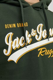 JACK & JONES Green Long Sleeve Logo Hoodie - Image 4 of 5
