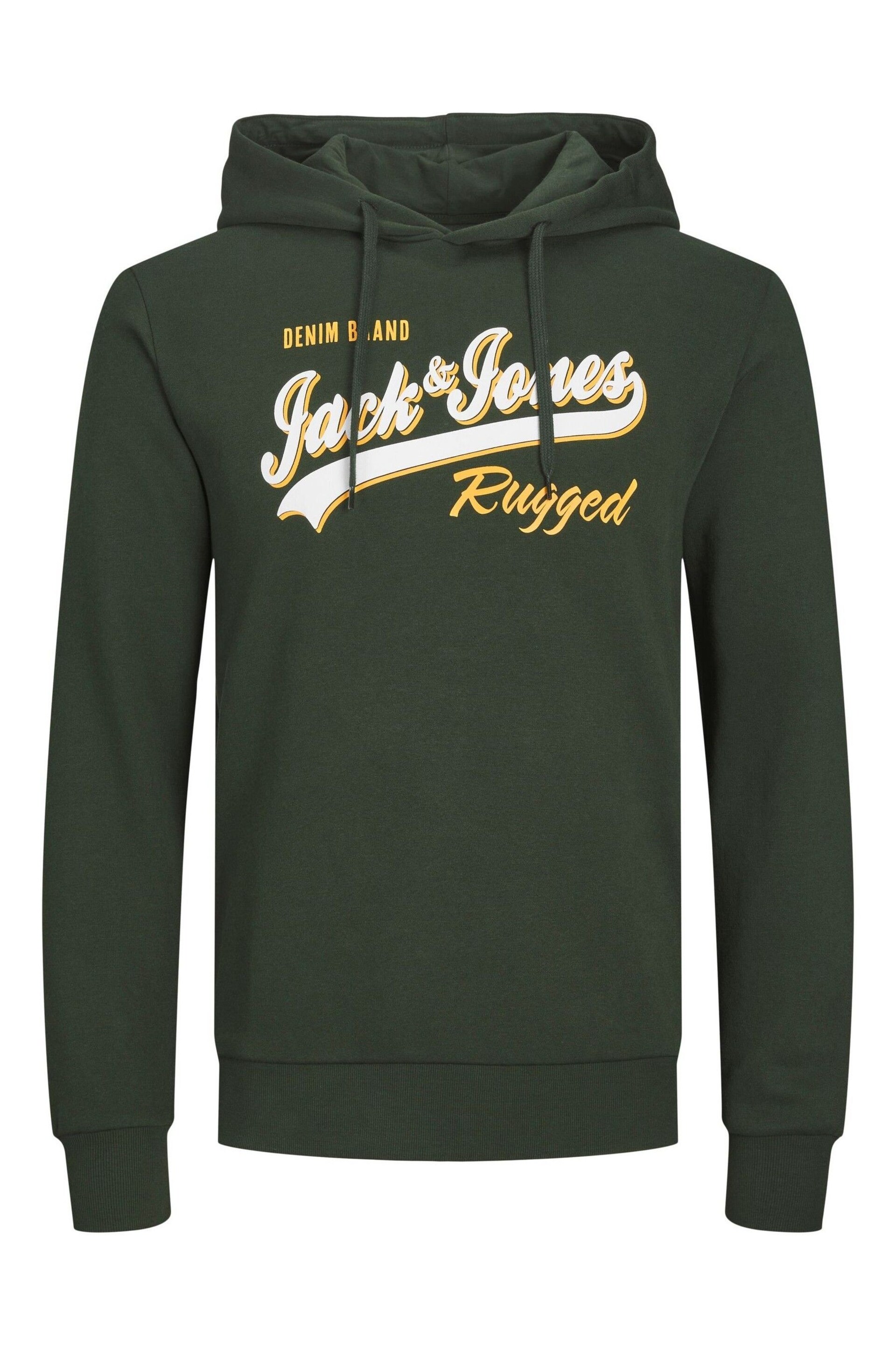 JACK & JONES Green Long Sleeve Logo Hoodie - Image 5 of 5