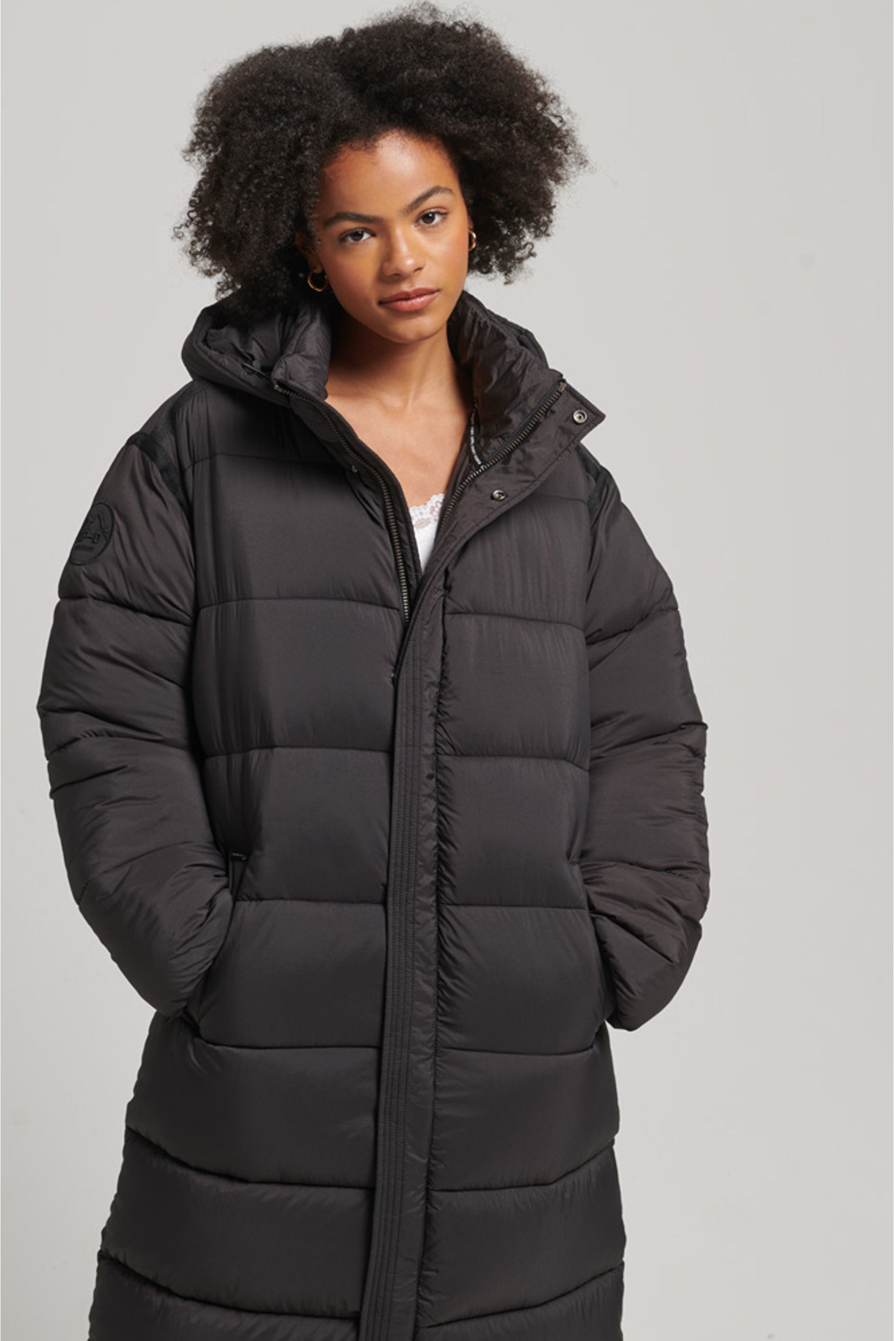 Superdry cocoon parka jacket grey online