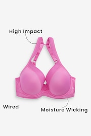 Bright Pink Next Active Sports High Impact Full Cup Wired Bra - Image 10 of 10