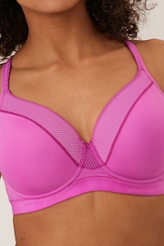 Bright Pink Next Active Sports High Impact Full Cup Wired Bra - Image 5 of 10