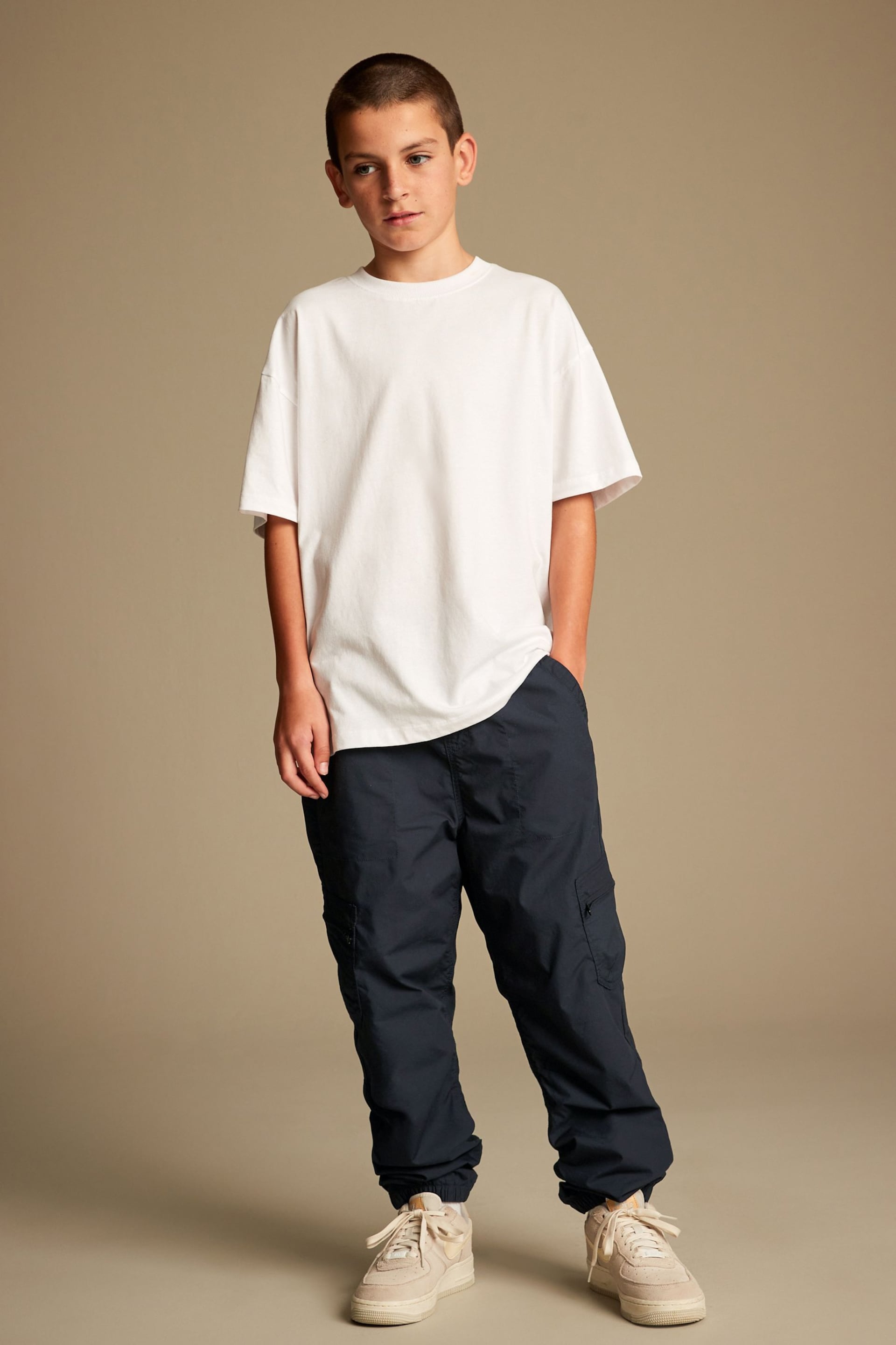 Navy Lined Cargo Trousers (3-16yrs) - Image 2 of 8