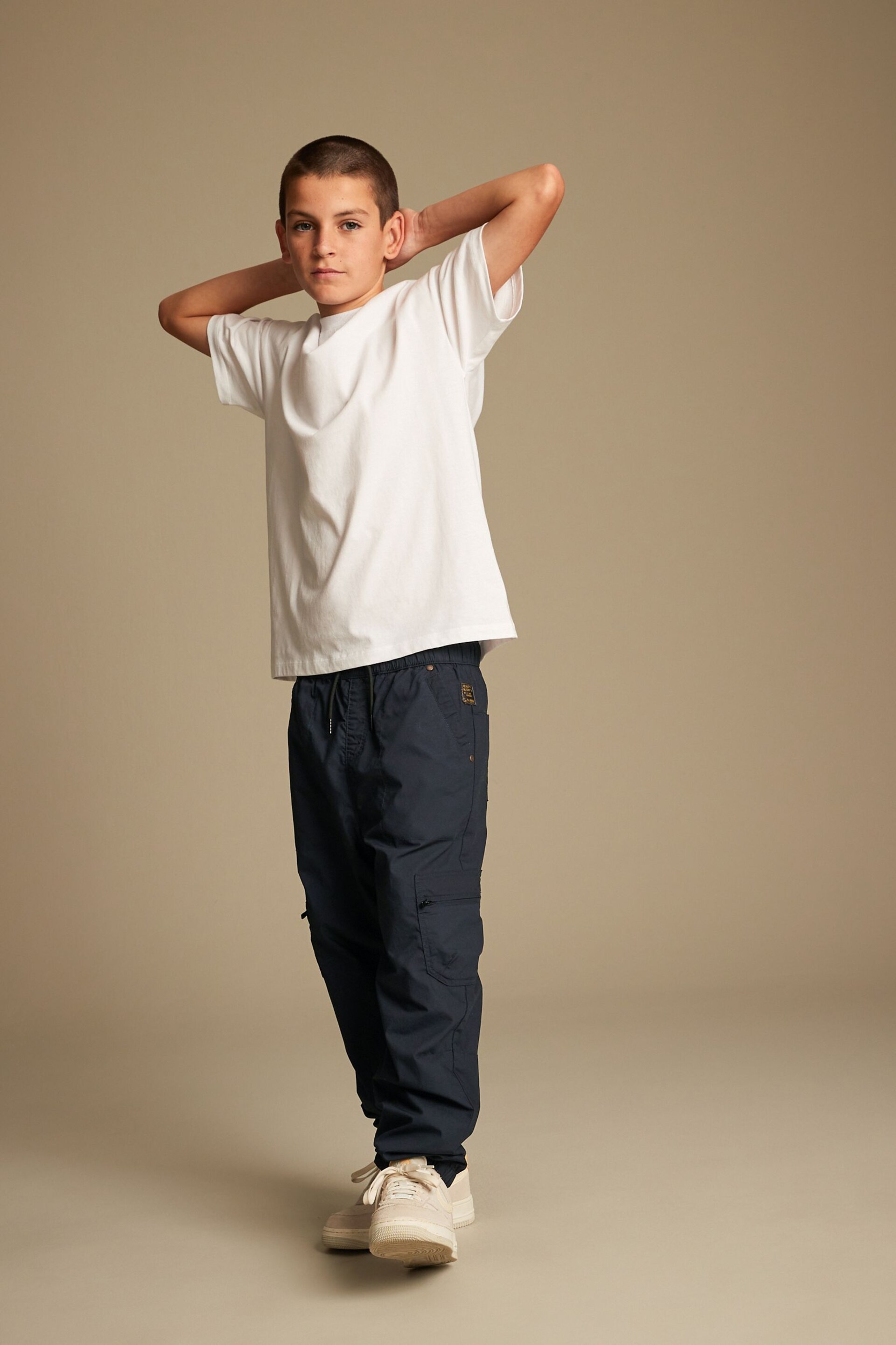 Navy Lined Cargo Trousers (3-16yrs) - Image 3 of 8