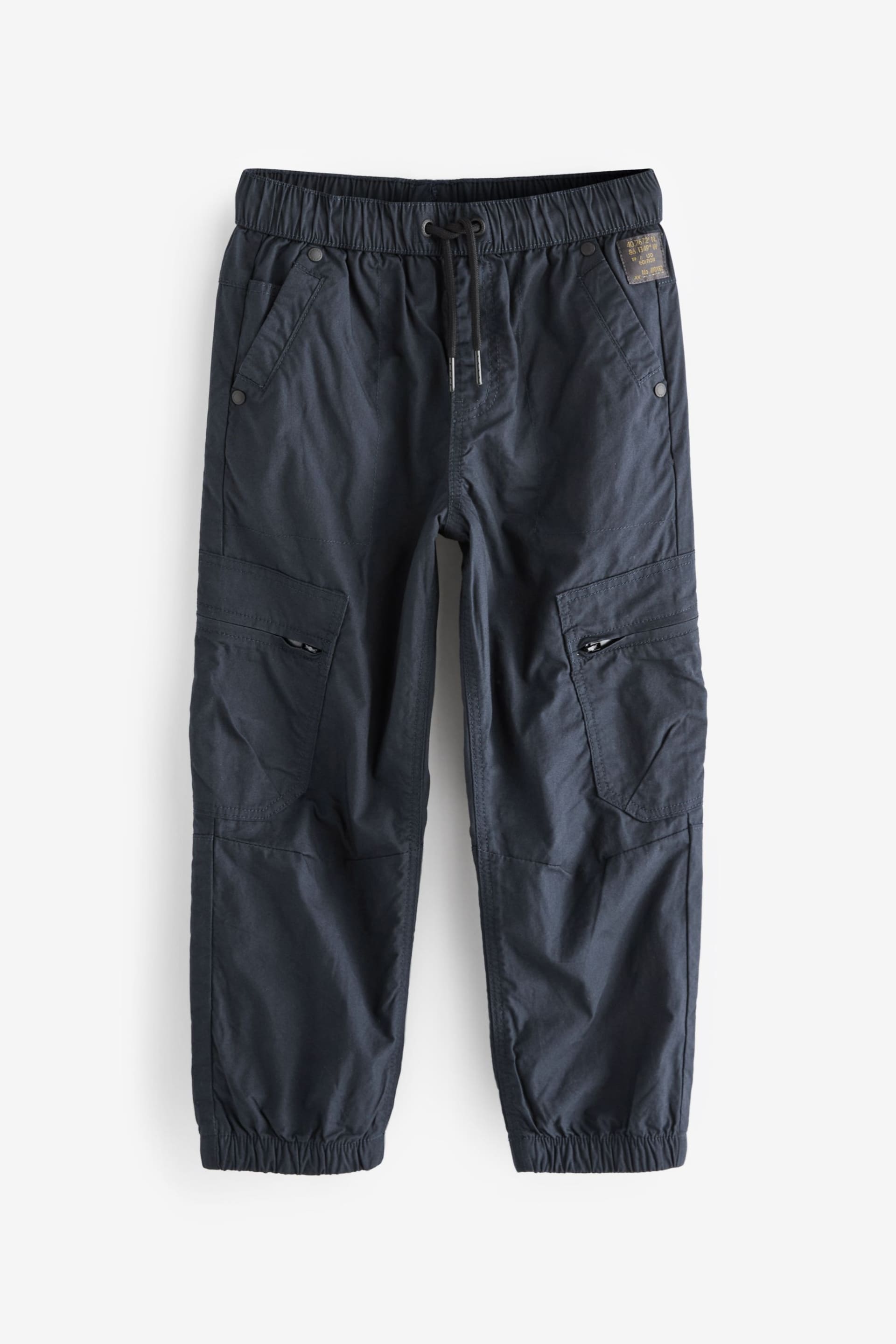 Navy Lined Cargo Trousers (3-16yrs) - Image 6 of 8