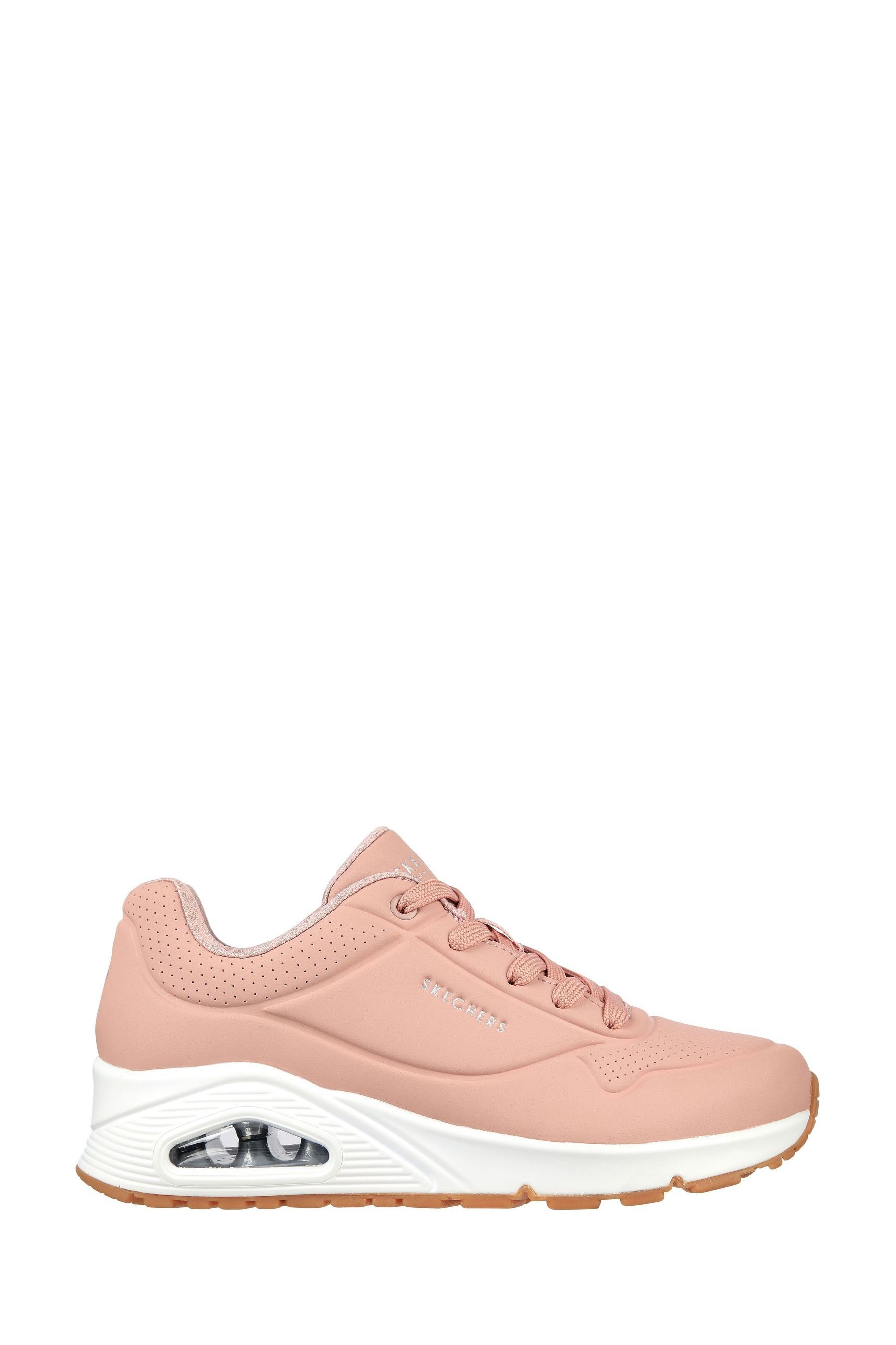 Light pink skechers hot sale
