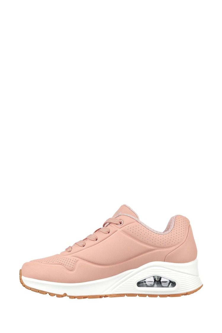 Skechers Light Pink Womens Uno Stand On Air Trainers - Image 2 of 5