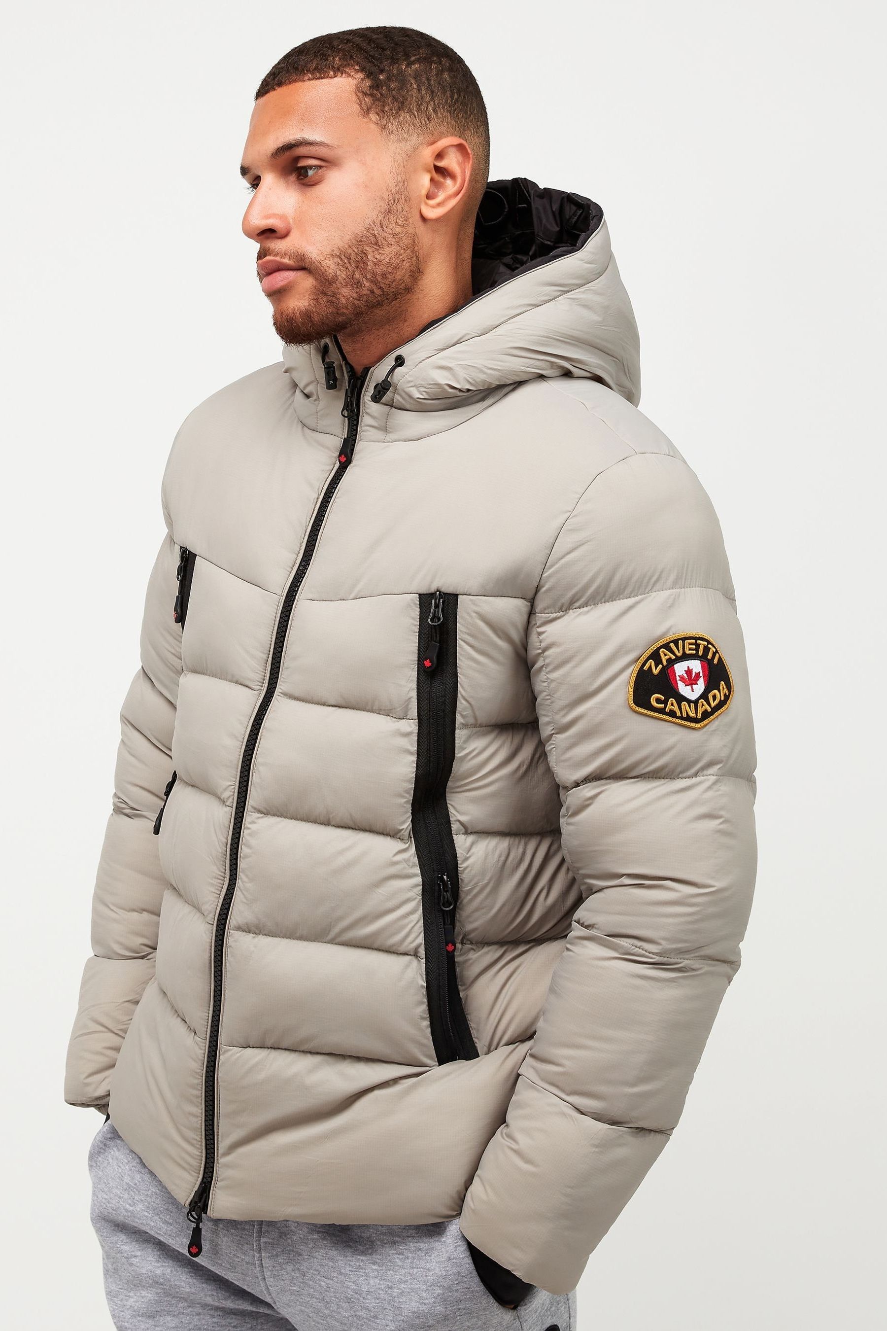 Zavetti canada malvini tape full zip hooded puffer jacket new arrivals