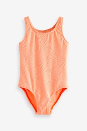 Orange Shell Textured Swimsuit (3-16yrs) - Image 5 of 7