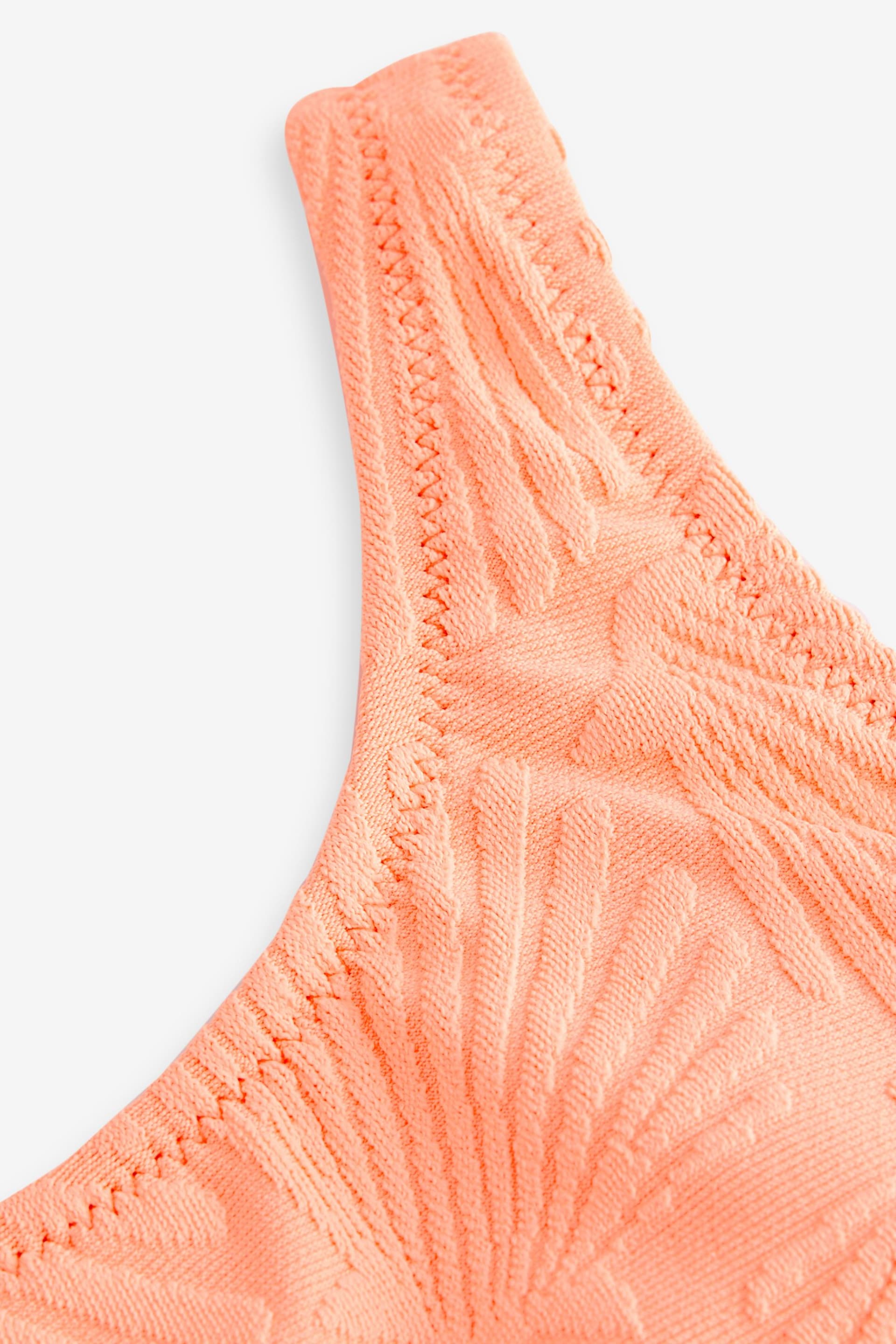 Orange Shell Textured Swimsuit (3-16yrs) - Image 7 of 7