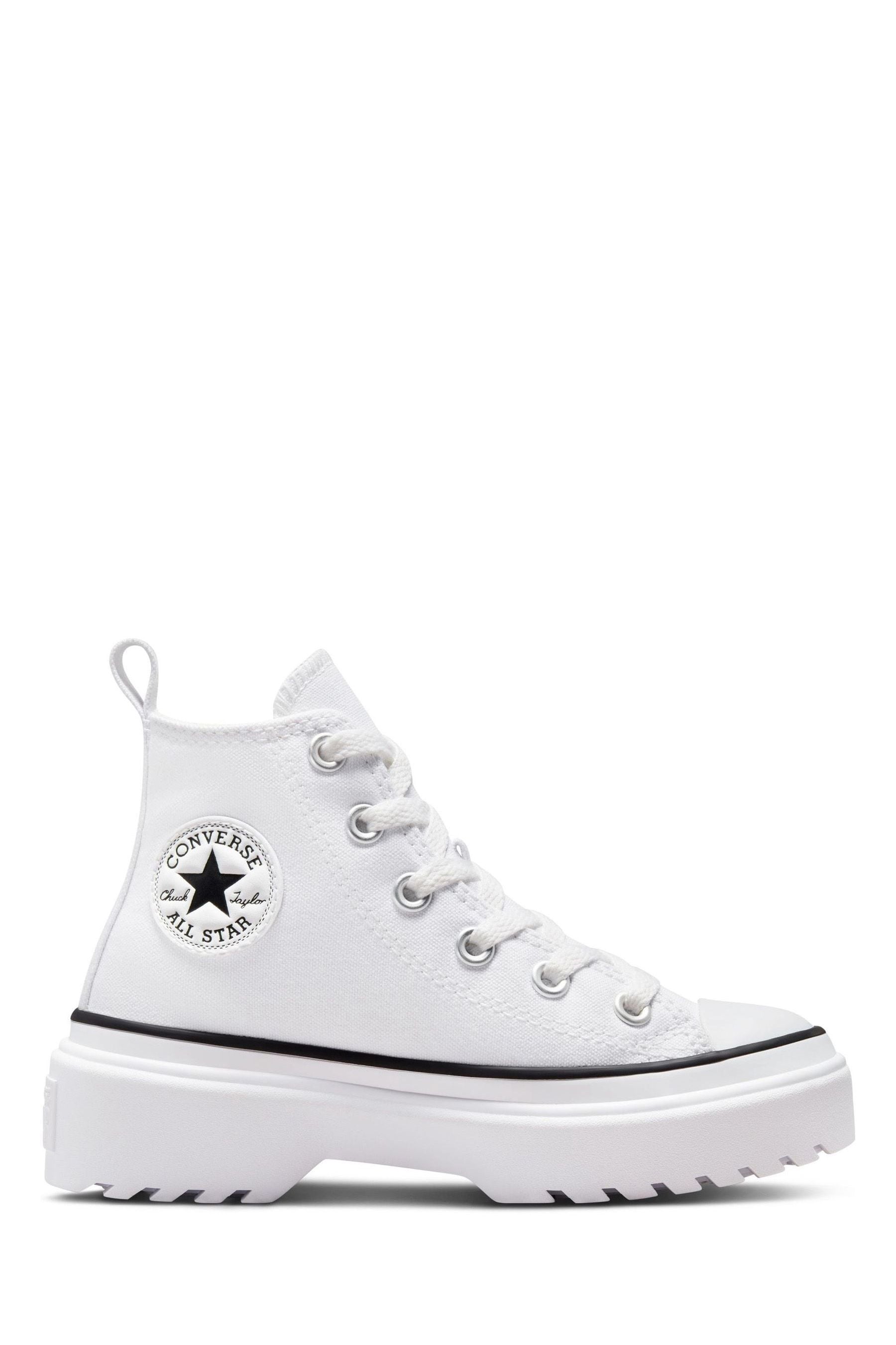 Buy Converse White Lugged Glitter Lift Junior Trainers from Next Luxembourg