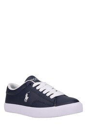 Polo Ralph Lauren Blue Theron V Laced Logo Trainers - Image 2 of 4