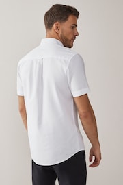 White Short Sleeve Oxford Shirt 3 Pack - Image 4 of 6