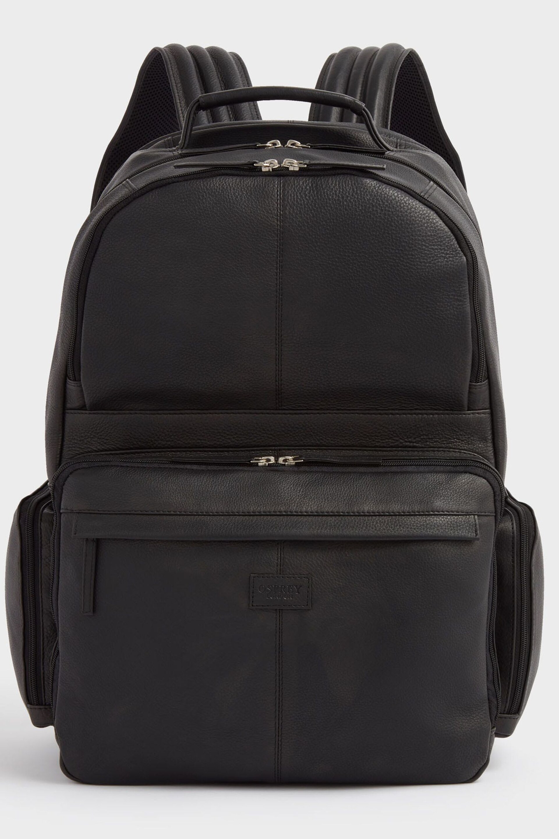 OSPREY LONDON The Lockton Black Leather Backpack - Image 1 of 2