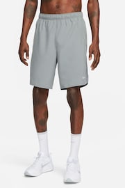 Nike Grey 9 Inch Dri-FIT Challenger Unlined Running Shorts - Image 1 of 8