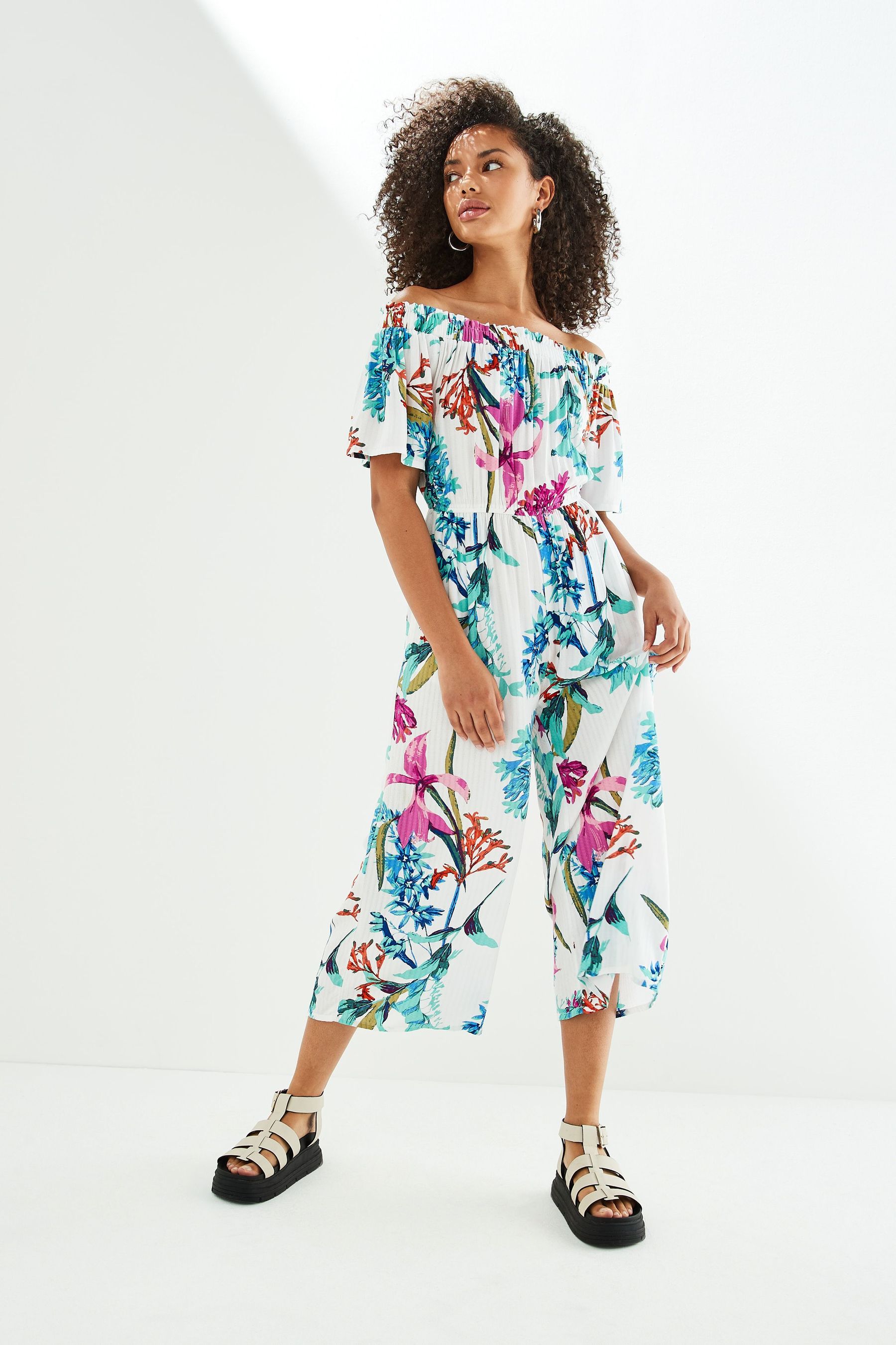 Off shoulder jumpsuit floral new arrivals
